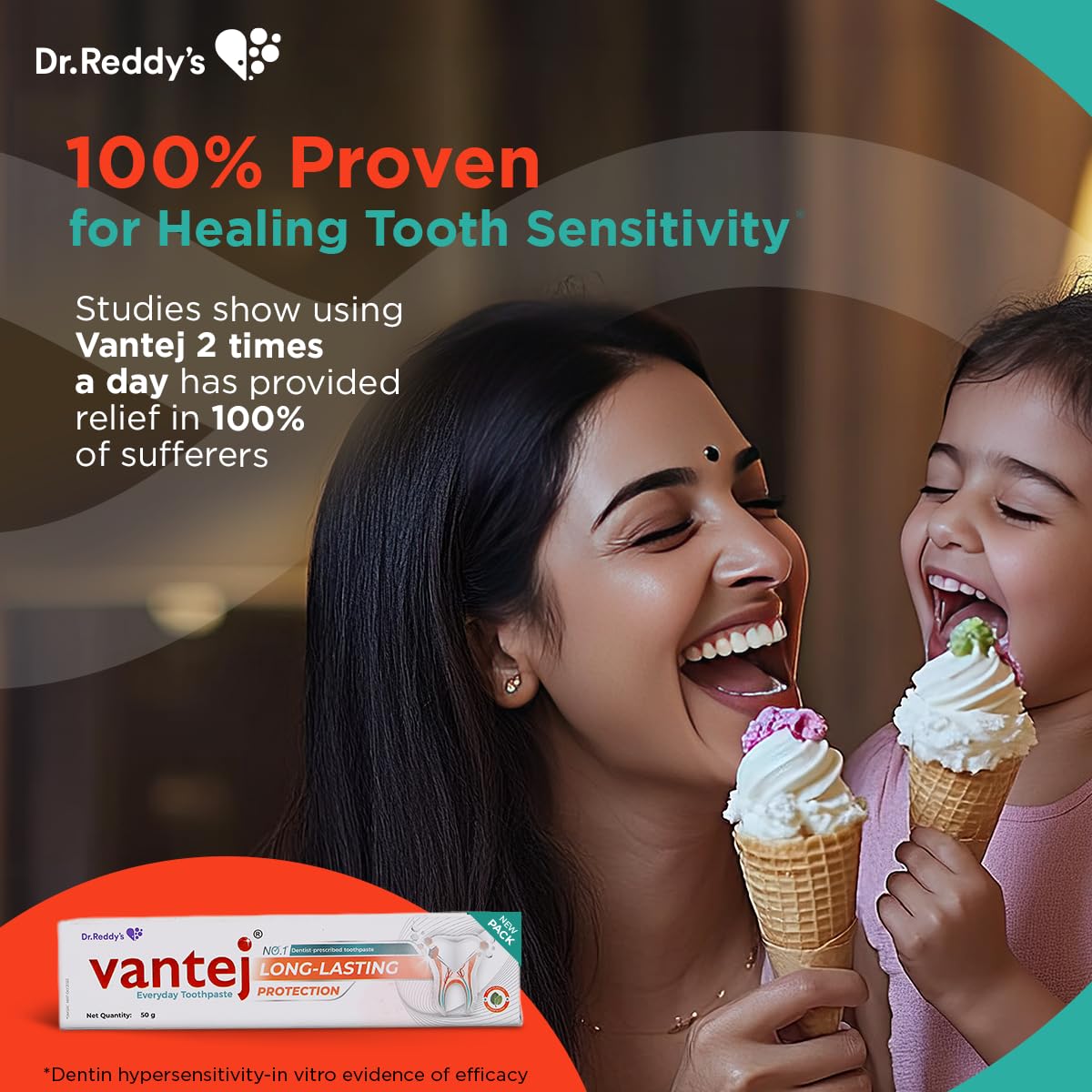 Vantej : Sensitivity Protection Toothpaste | 50 Grams | Gives Long Lasting Sensitivity Protection and Tooth Sensitivity Healing| Nutrition for Teeth| Rebuilds Tooth Enamel | Strengthens Teeth inside out| Dentist Recommended| Vegan Toothpaste | Desensitizi