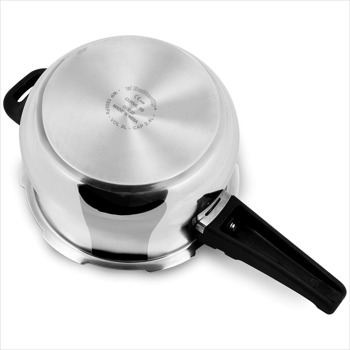 Butterfly Curve Stainless Steel Pressure Cooker, 3 Litre