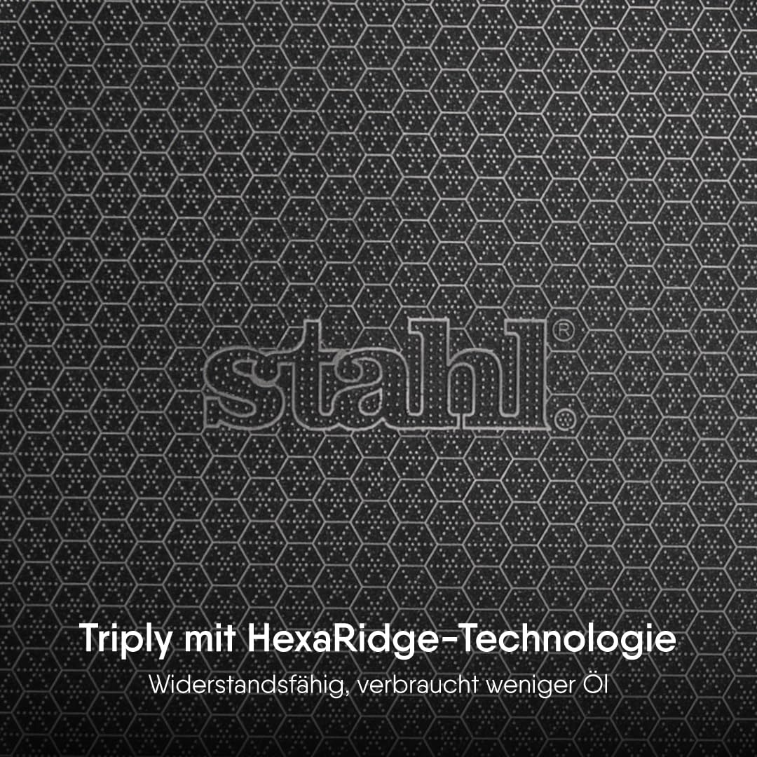 Stahl Artisan Hybrid Triply Frying Pan with Lid, Fry pan Induction Base, Frying pan Non Stick, Omelette Pan Non Stick, Frying pan Stainless Steel, 1.1 L, 20 cm