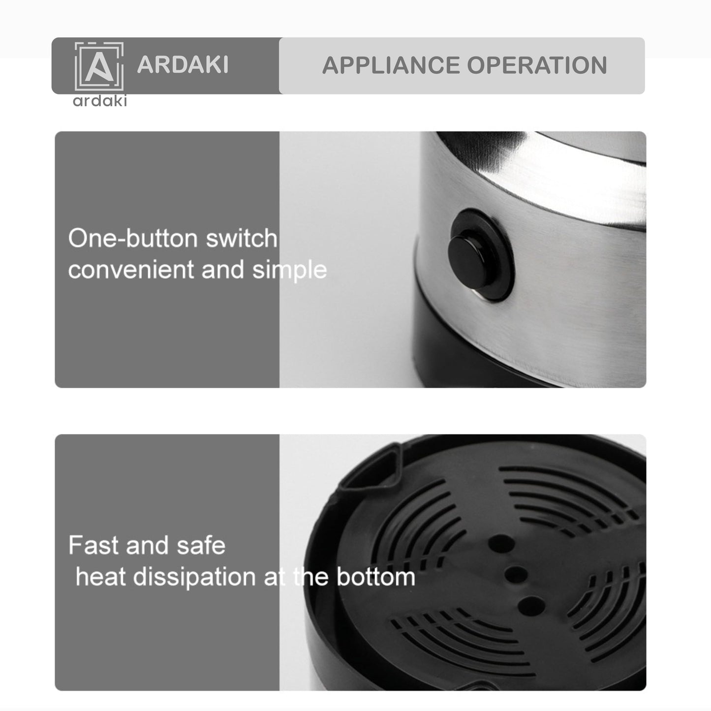 ARDAKI Grinder Machine for Kitchen Mixer Grinder Multi Functional Coffee Herbs Spices Nuts Grain Seasonings Spices Mill Powder Machine Stainless Steel Mixie for Kitchen (Mixer_Grinder_200)