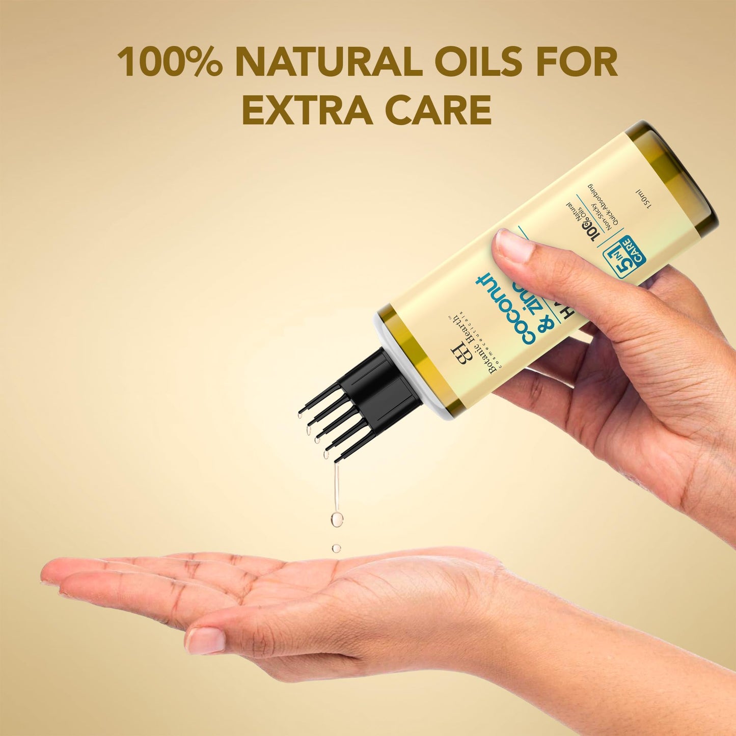 Botanic Hearth Coconut & Zinc Pyrithione hair Oil – 150ml – Soothes Scalp, Controls Dandruff, Nourishes & Hydrates with Coconut Oil & Zinc Pyrithione for Healthy Hair