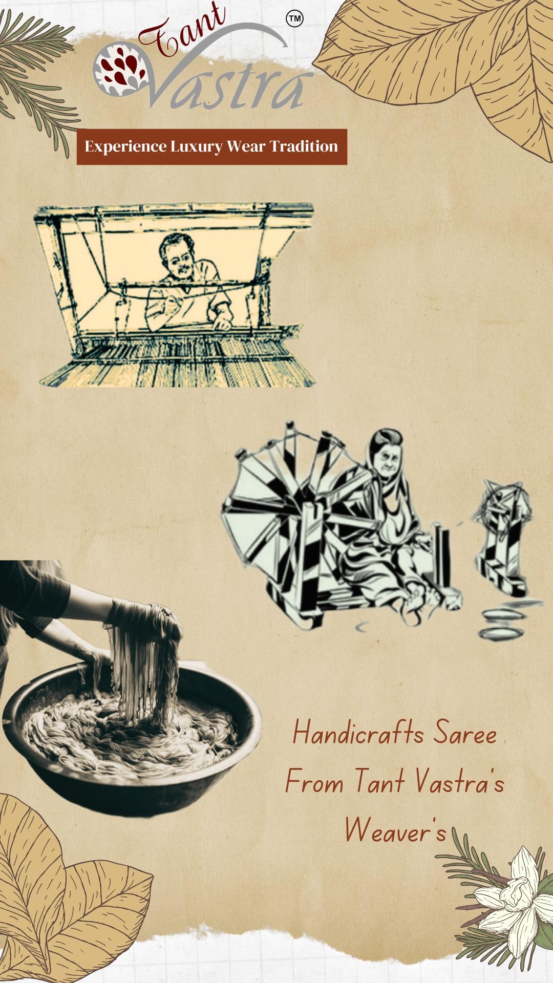 Tant Vastra Stylish Soft Cotton Silk Jamdani Saree For Women, Without Blouse Piece (Yellow)