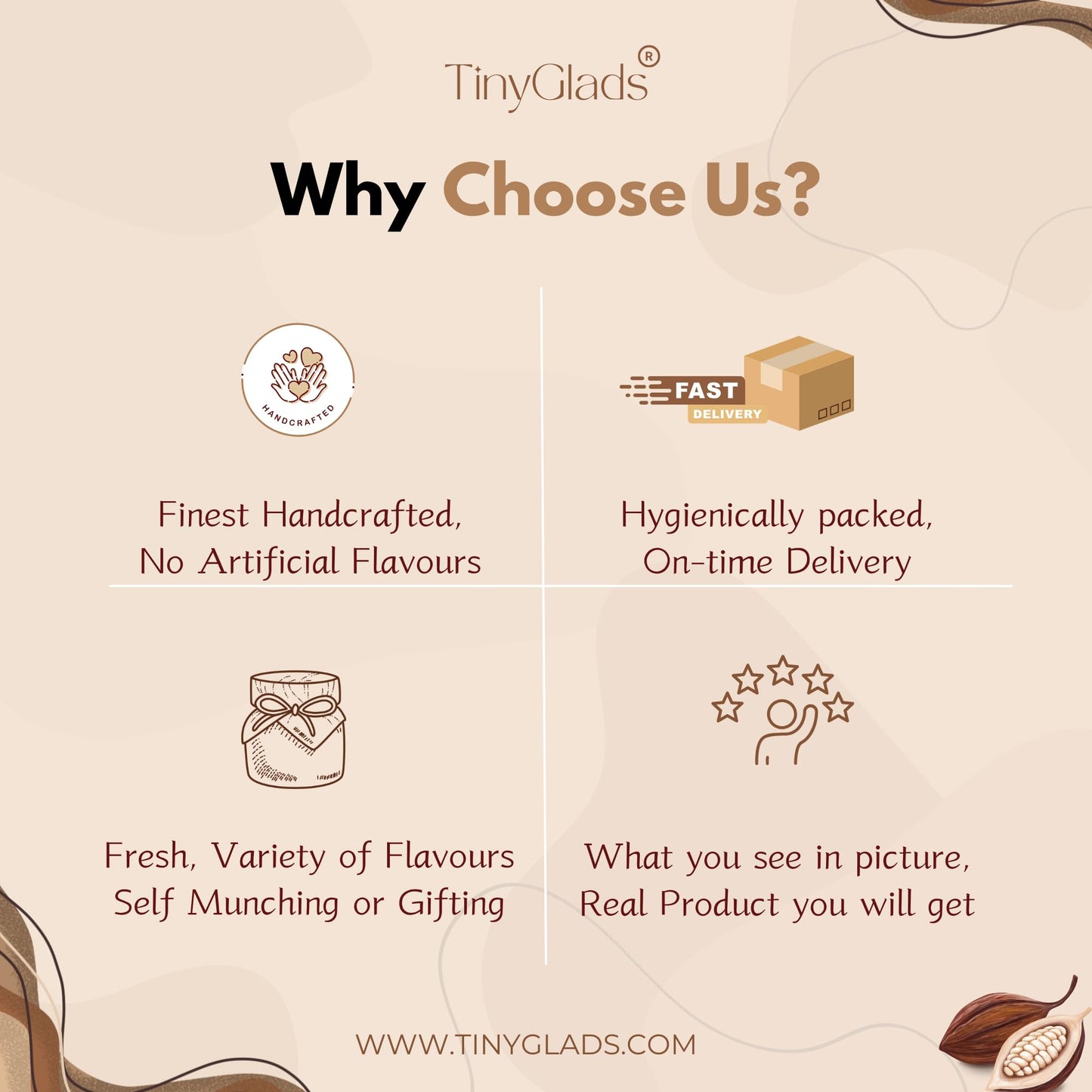 TinyGlads Dark Premium Chocolate Coated Almonds Jar- 250 Grams