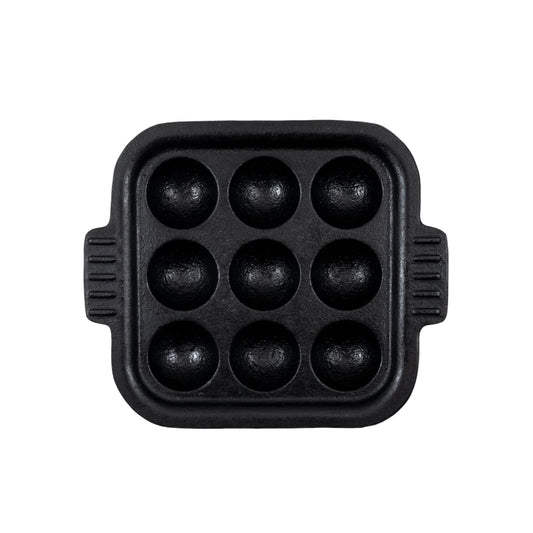 Bhagya Cast Iron Cookware Bhagya Cast Iron Paniyaram Pan/Unniyappam Chatty/Paddu Maker/Appam Pan Pre-Seasoned | Naturally Non-Sticky Cookware | Non Toxic - 9 Holes, Large