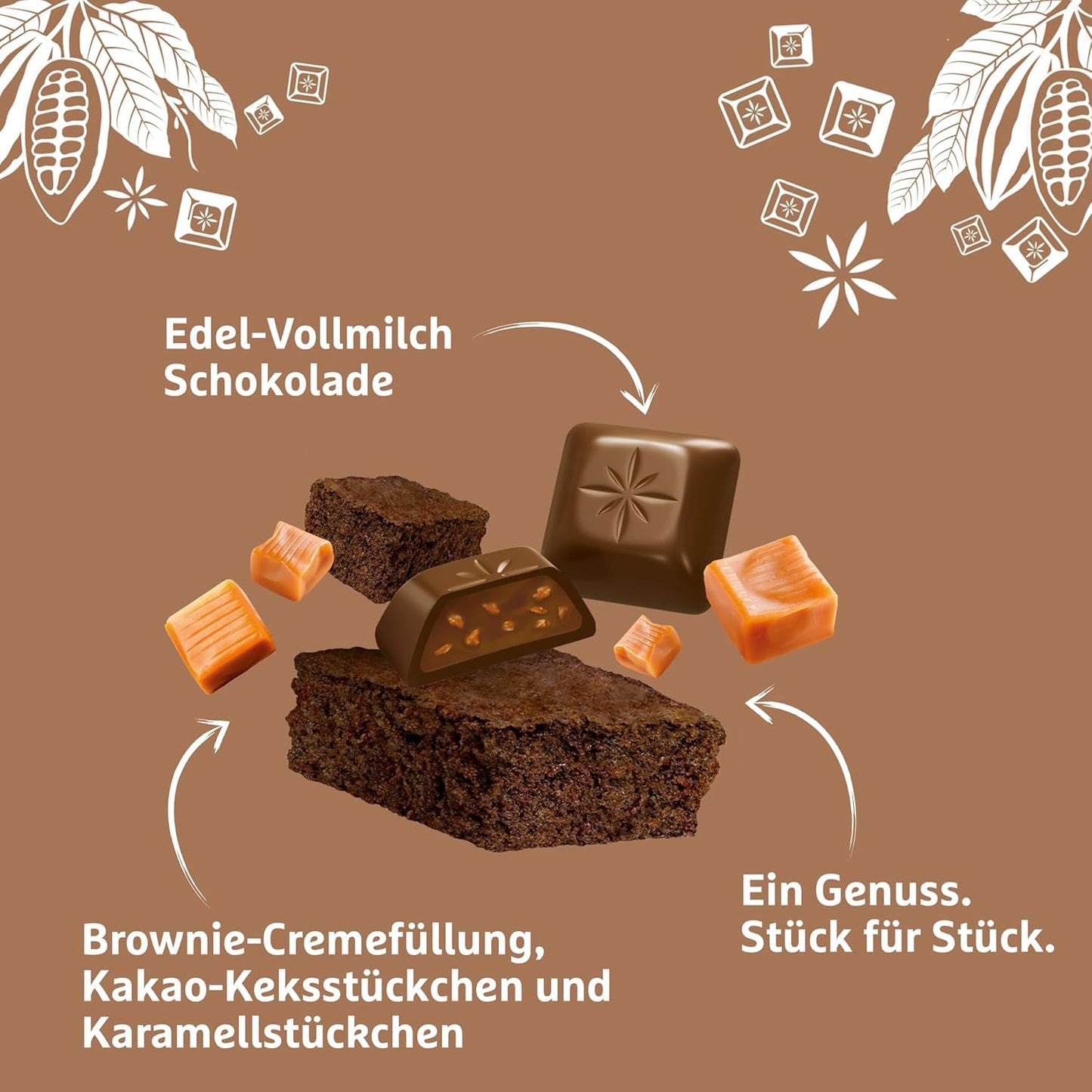 Schogetten Caramel Brownie Chocolate Bar, Practically Individually 100g (Imported)