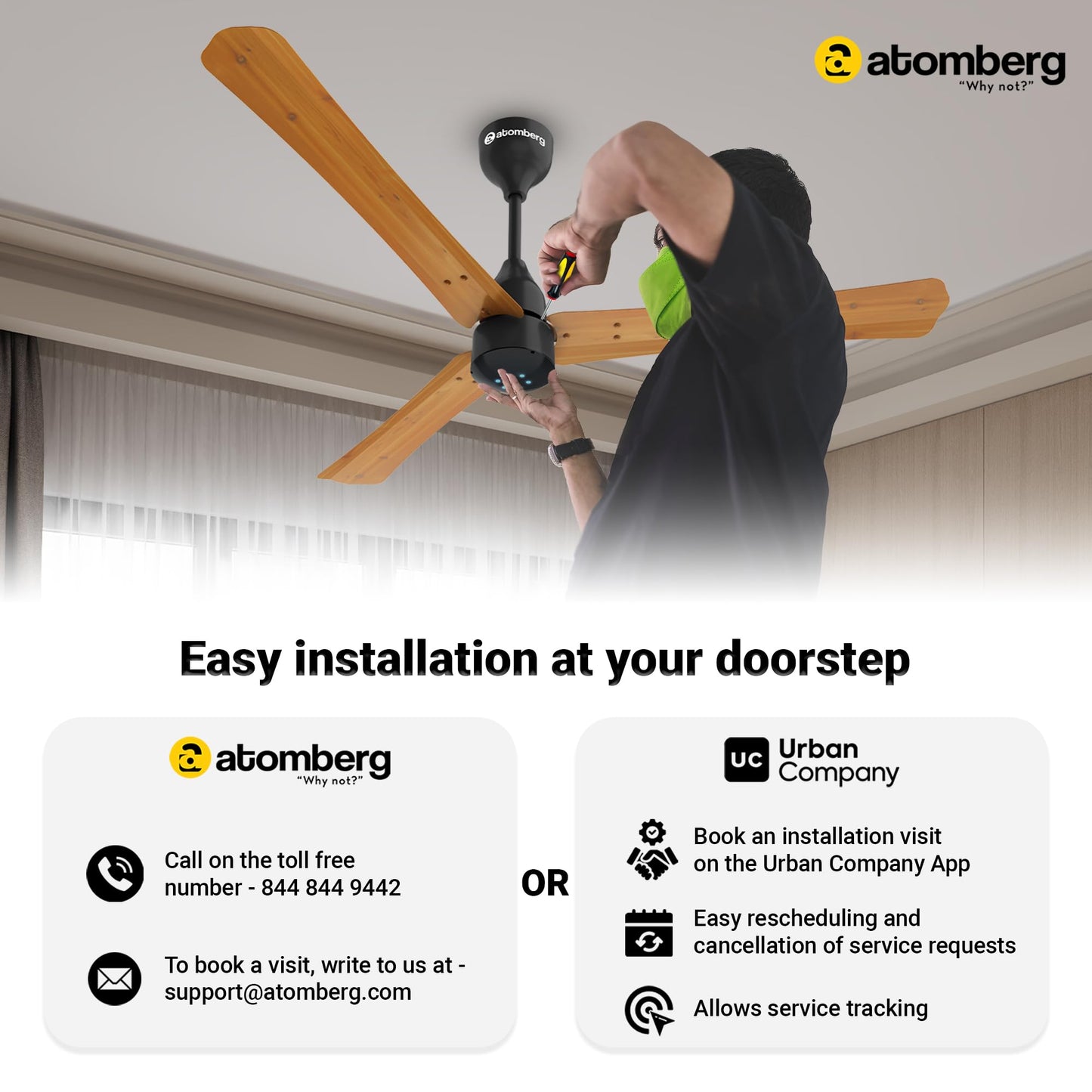 atomberg Renesa 600mm BLDC Ceiling Fan with Remote Control | BEE 5 star Rated Energy Efficient Ceiling Fan | High Air Delivery with LED Indicators | 2+1 Year Warranty (Gloss White)