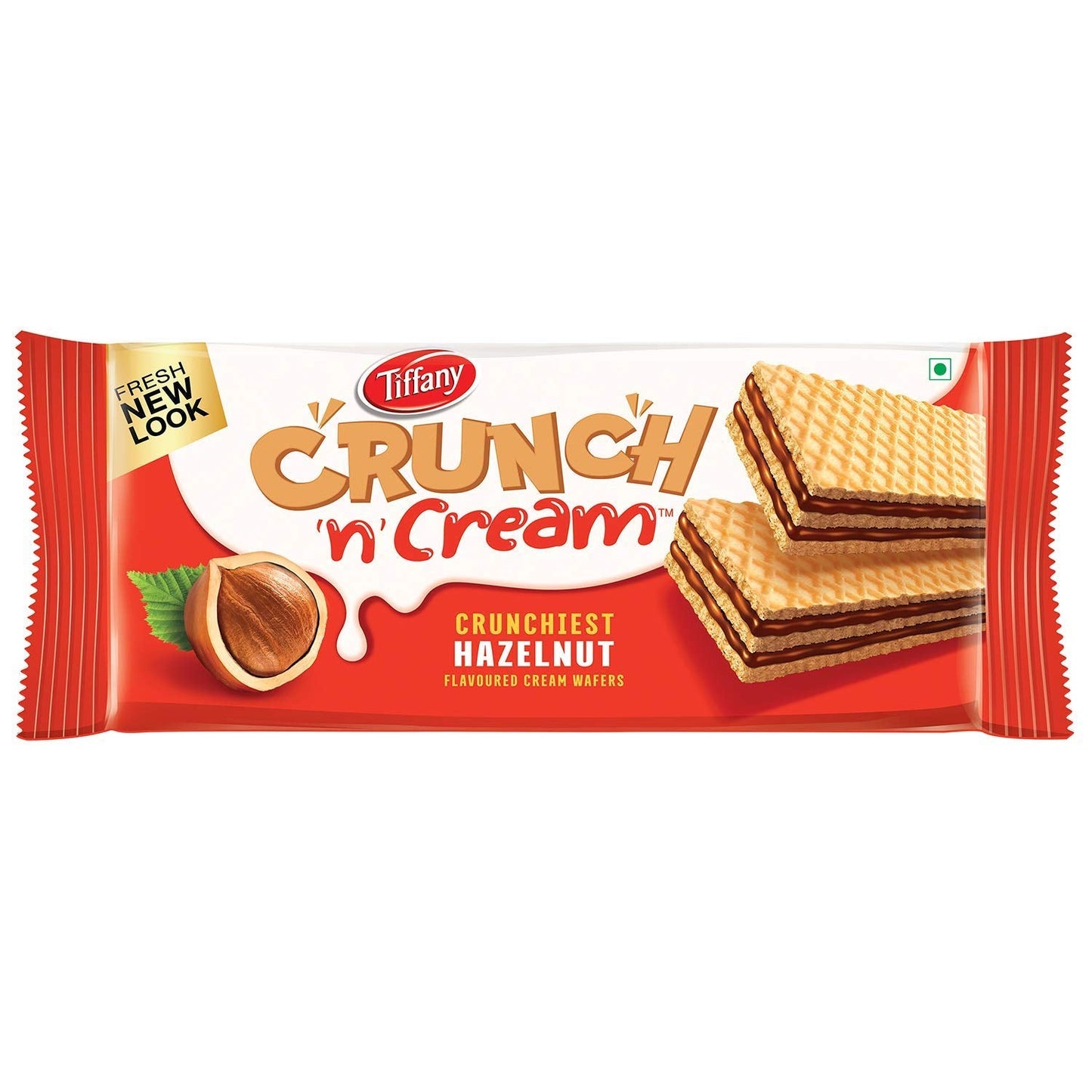 Tiffany Wafers Crunch N Cream Crunchiest Sandwich Hazelnut Flavored Cream Wafers (Pack of 3, 135 g),Great for Snacking and Sharing