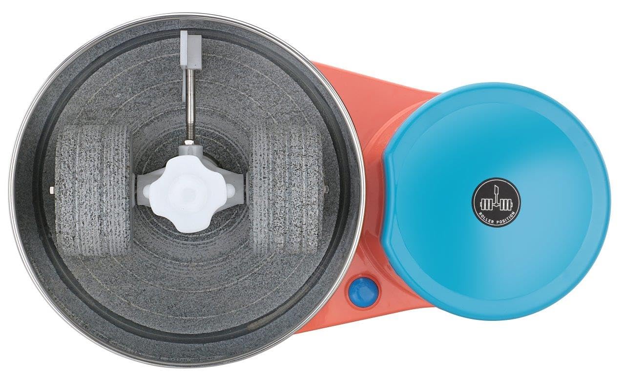 Sowbaghya Sara 2Ltr Table Top Wet Grinder with Coconut Scrapper & Atta Kneader (Orange) | Heavy Duty Motor | Ideal for Your Kitchen | 2Ltr Wet Grinder for All Kinds of Batter for South Indian Dishes