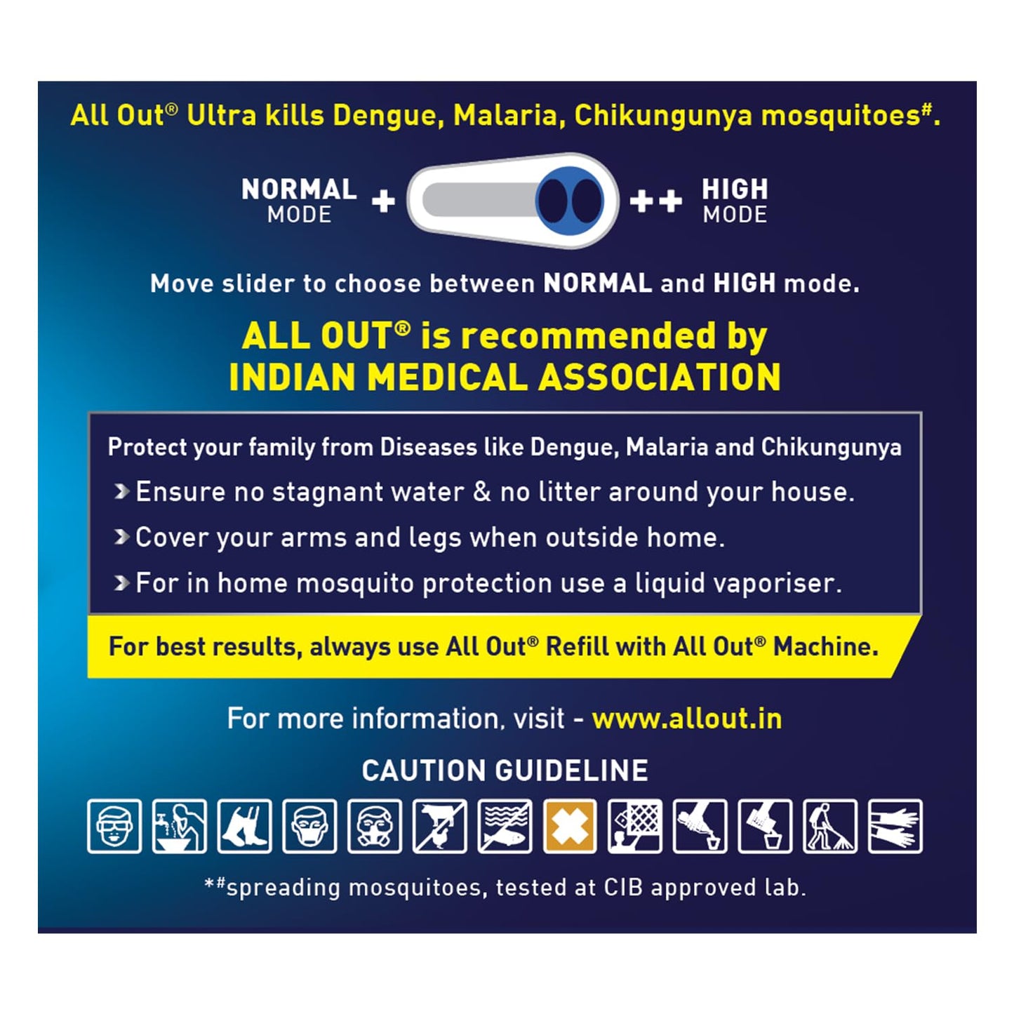 All Out Ultra Liquid Vaporizer, 6 Refills (45ml each) | Kills Dengue, Malaria & Chikungunya Spreading Mosquitoes| India's Only Mosquito Killer Brand Recommended by Indian Medical Association
