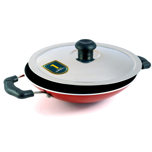Blueberry's Appam Pan with Lid - High Grade Non Stick Coating Appam Maker/Appam Chatty/Appachatti with 1 Year Warranty
