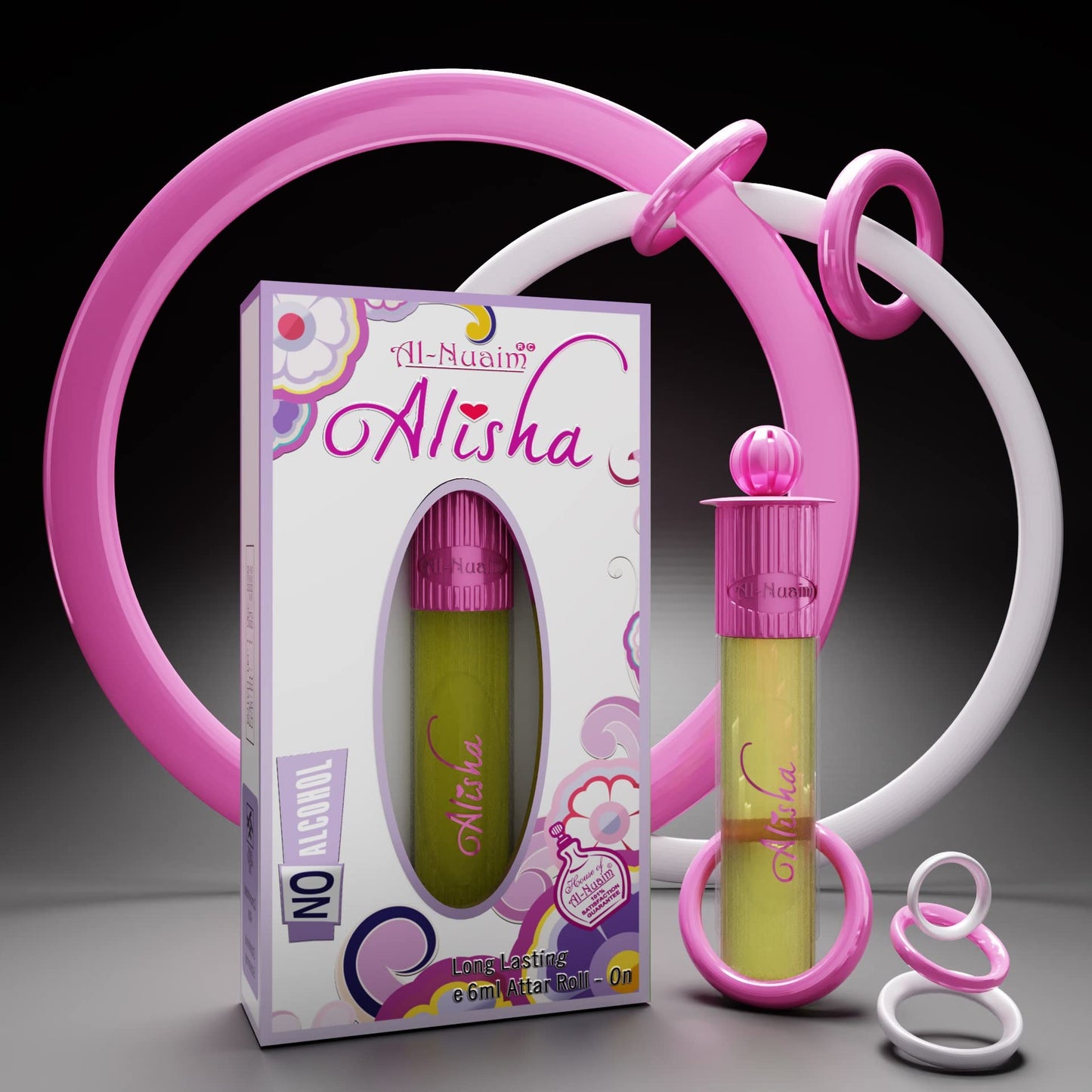 Al-Nuaim Silver Series |Alisha |Alcohol Free |Attar Roll On |Luxury Scent with Long Lasting Fragrance For Men & Women |6ml