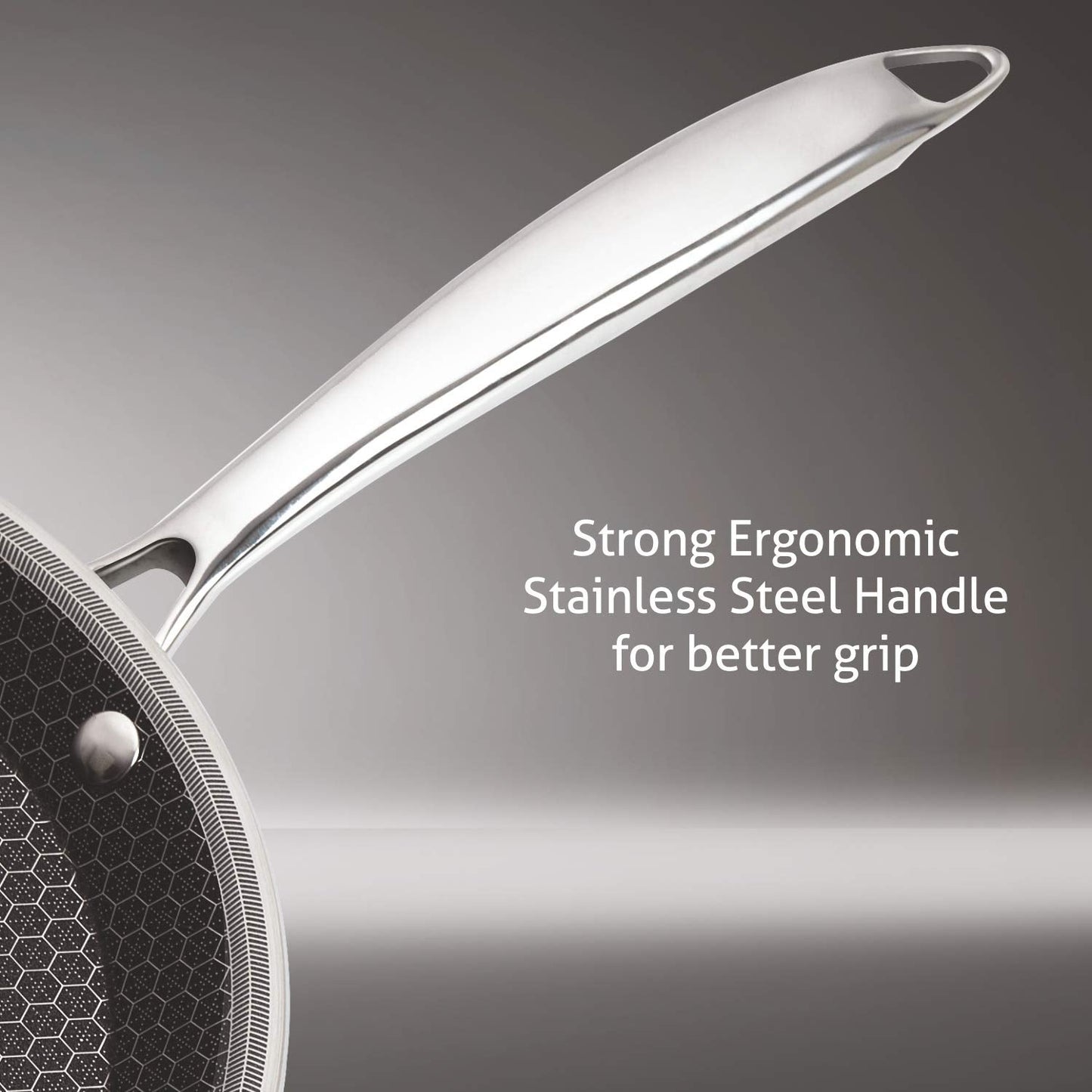 Alda Nero Tri-Ply Stainless Steel Non-Stick Crepe Pan 30 cm