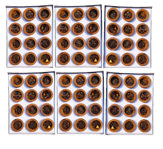 Aviraj Loban Cups Dhoop for Pooja (72 Cups) | Havan Cups for Pooja | Natural Guggal/Sambrani Cup Dhoop Original | Charcoal Free | Pack of 6 Trays