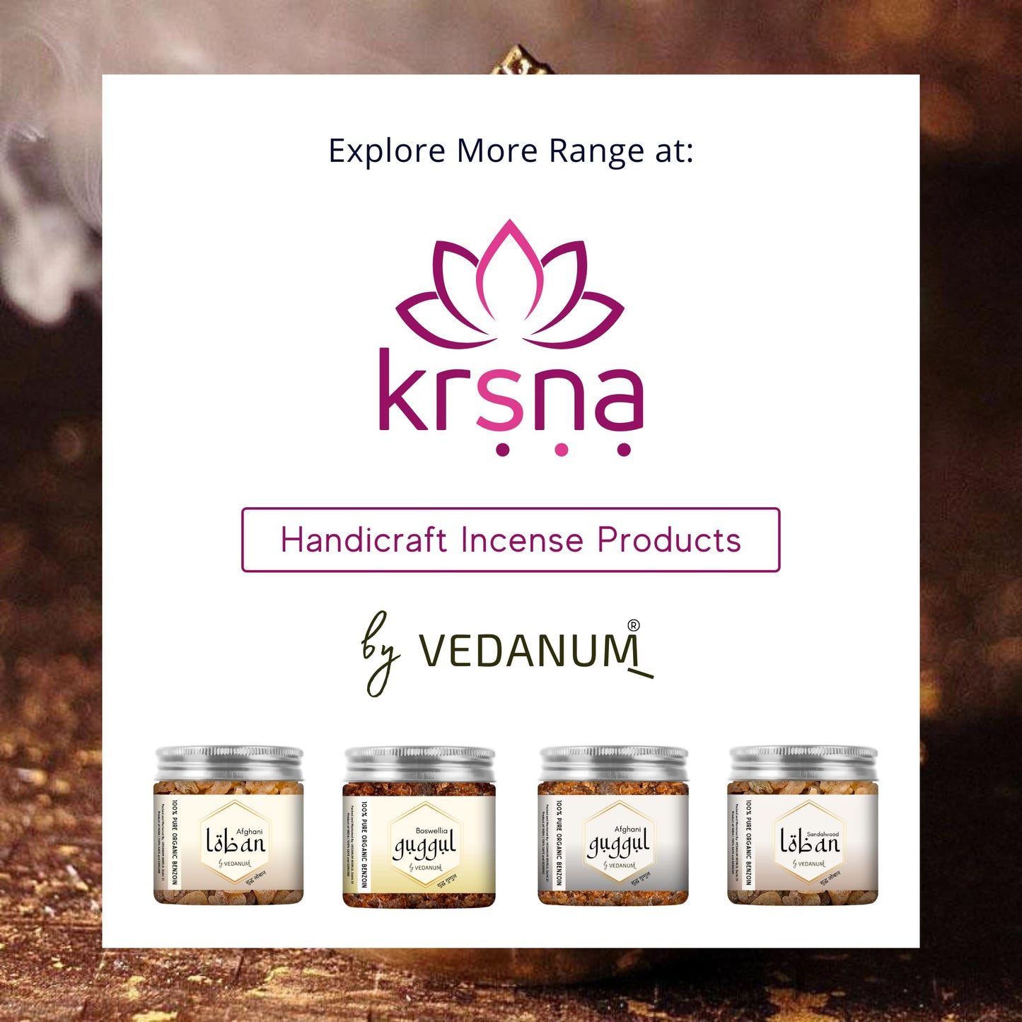 Vedanum Premium 100% Natural Turkish Loban for Air Purification, Pooja, Meditation, Negativity Removal - 80 Gm Jar