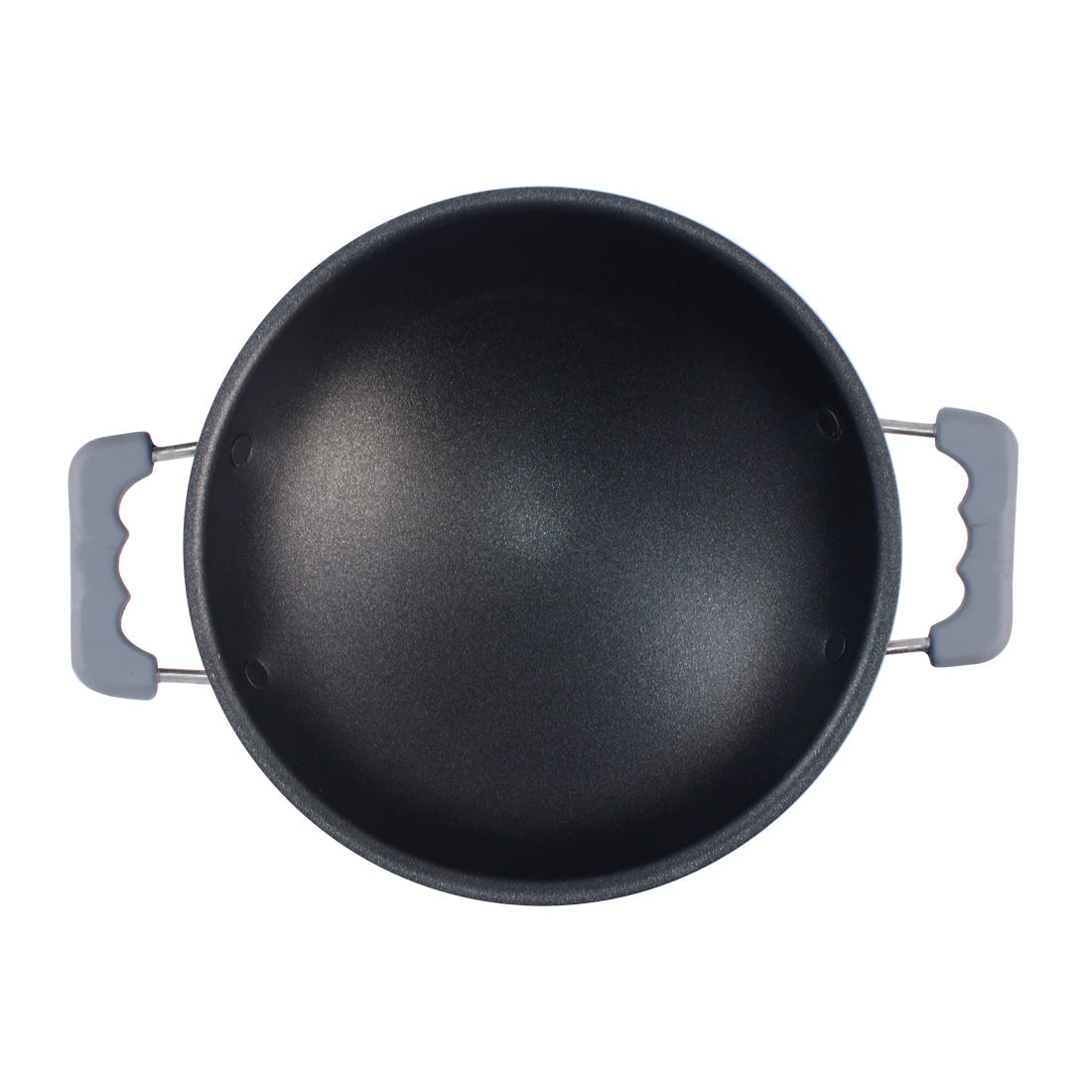 Appachetty Breakfast Pan with Lid | Nonstick Cookware | Appachatty | Chetty Pan | Appam Patra | Round Bottom Kadai | 3mm Thick | Black 22 cm | 1 Year Warranty