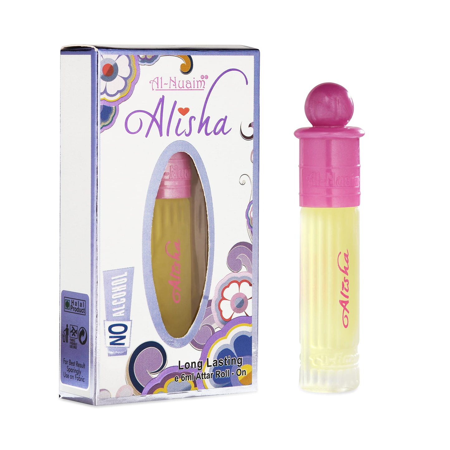 Al-Nuaim Silver Series |Alisha |Alcohol Free |Attar Roll On |Luxury Scent with Long Lasting Fragrance For Men & Women |6ml