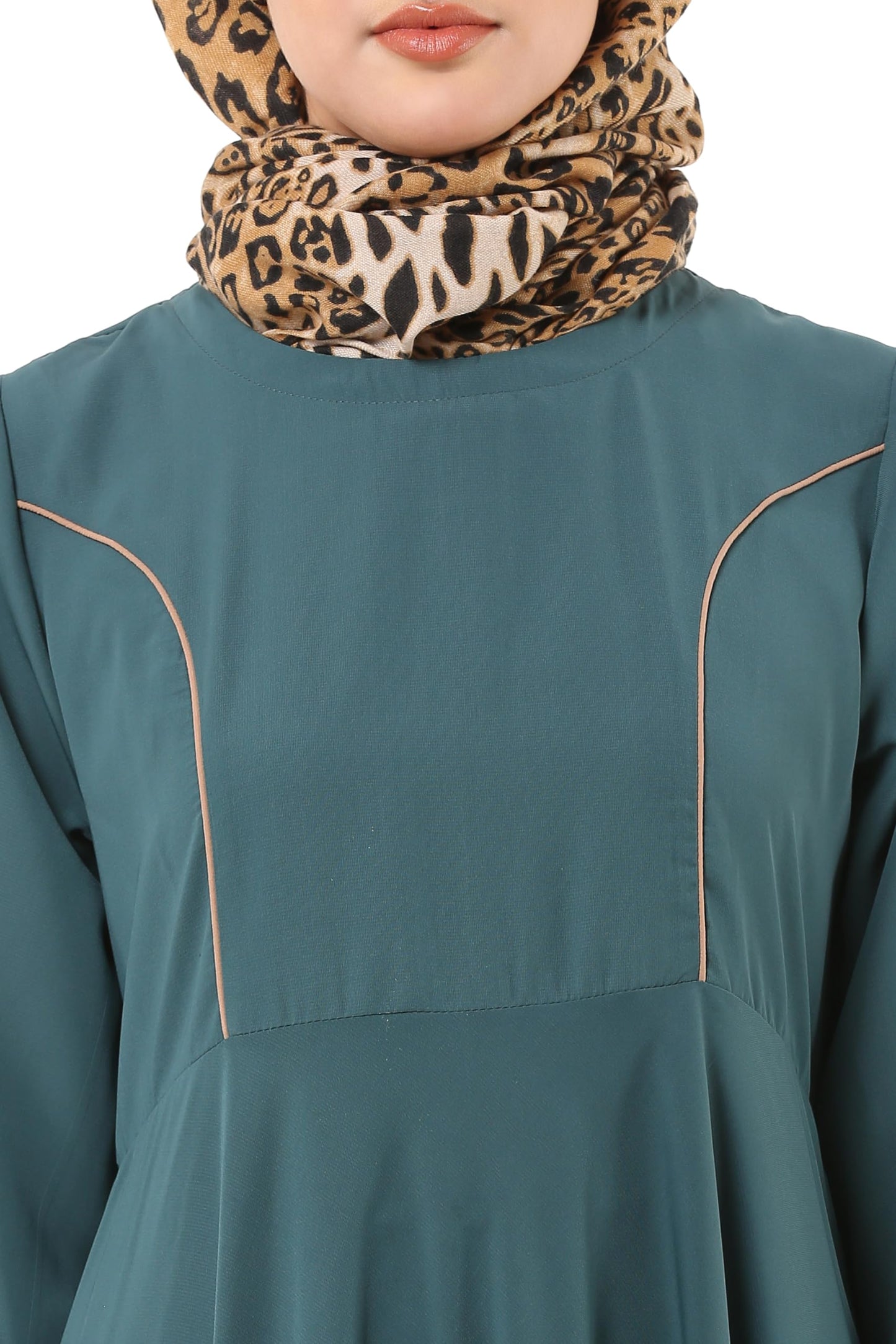 BT - Being Traditional Umbrella Cut Flare Abaya Dress for Women Made in Nida Matt Fabric with Long Cuff Sleeves, Side Pocket (BT-UMA-012) (2XL, Mist Blue)