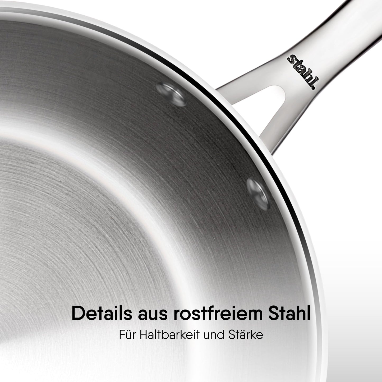 Stahl Artisan Triply Stainless Steel Fry Pan with Lid, Induction & Gas Stove Compatible Frying Pan, Omelette Pan, Egg Pan, 1.1 L, 20 cm