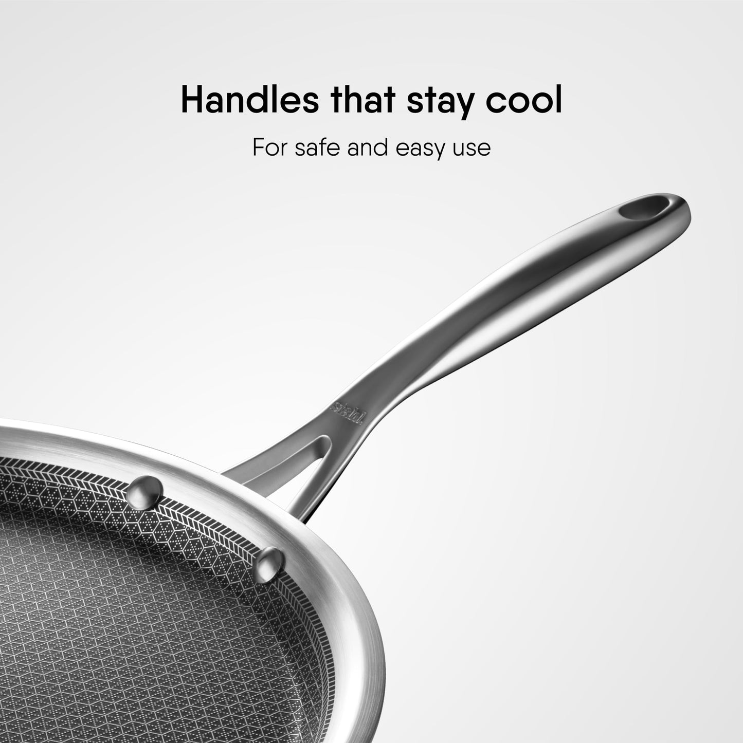 Stahl Artisan Hybrid Triply Dosa Tawa, Dosa Tawa with Induction Base, Non Stick Pan, Stainless Steel Scratch Resistant Dosa Tava, 30 cm