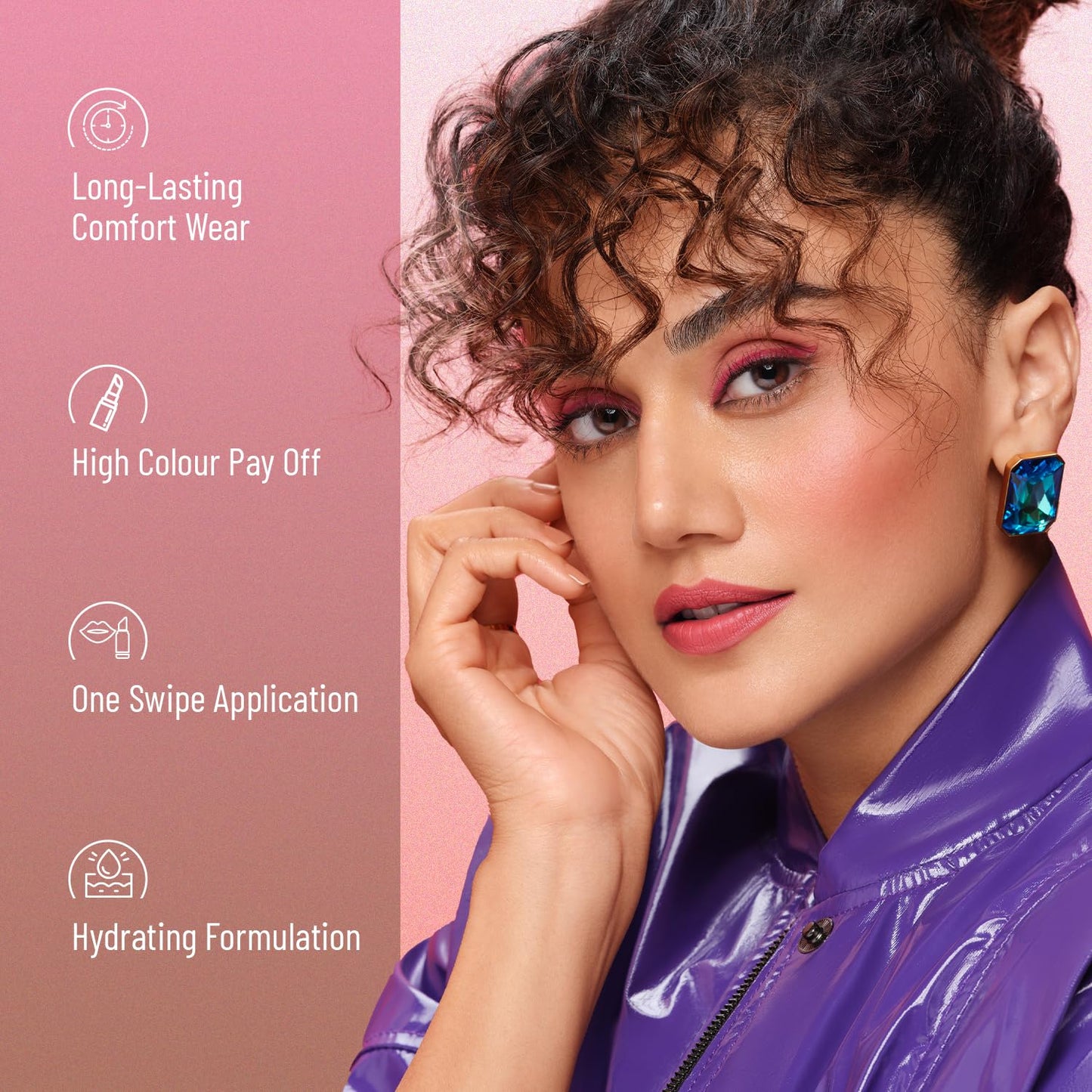 Swiss Beauty Hd Matte Pigmented Smudge Proof Lipstick | Creamy Matte Long Stay Lipstick | Pop Red, 3.4g