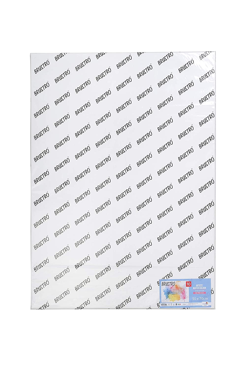 Brustro Artists' Watercolour paper 25% cotton HP 300 Gsm 50 x 70 cm (10 Sheets)