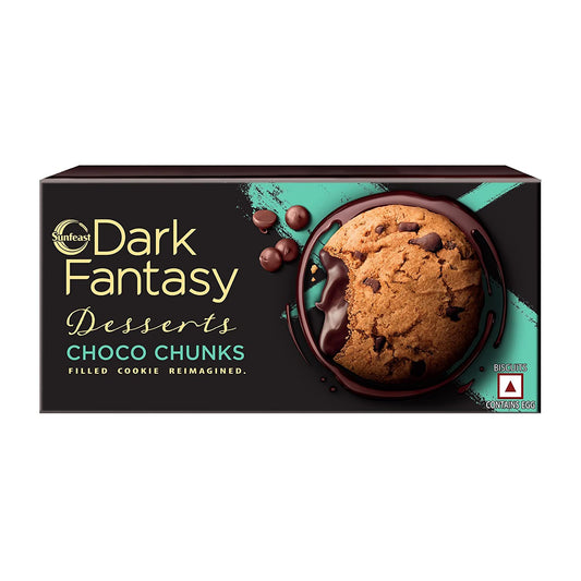 25x Sunfeast Dark Fantasy Desserts Choco Chunks, Pack of 25 (75 g each)