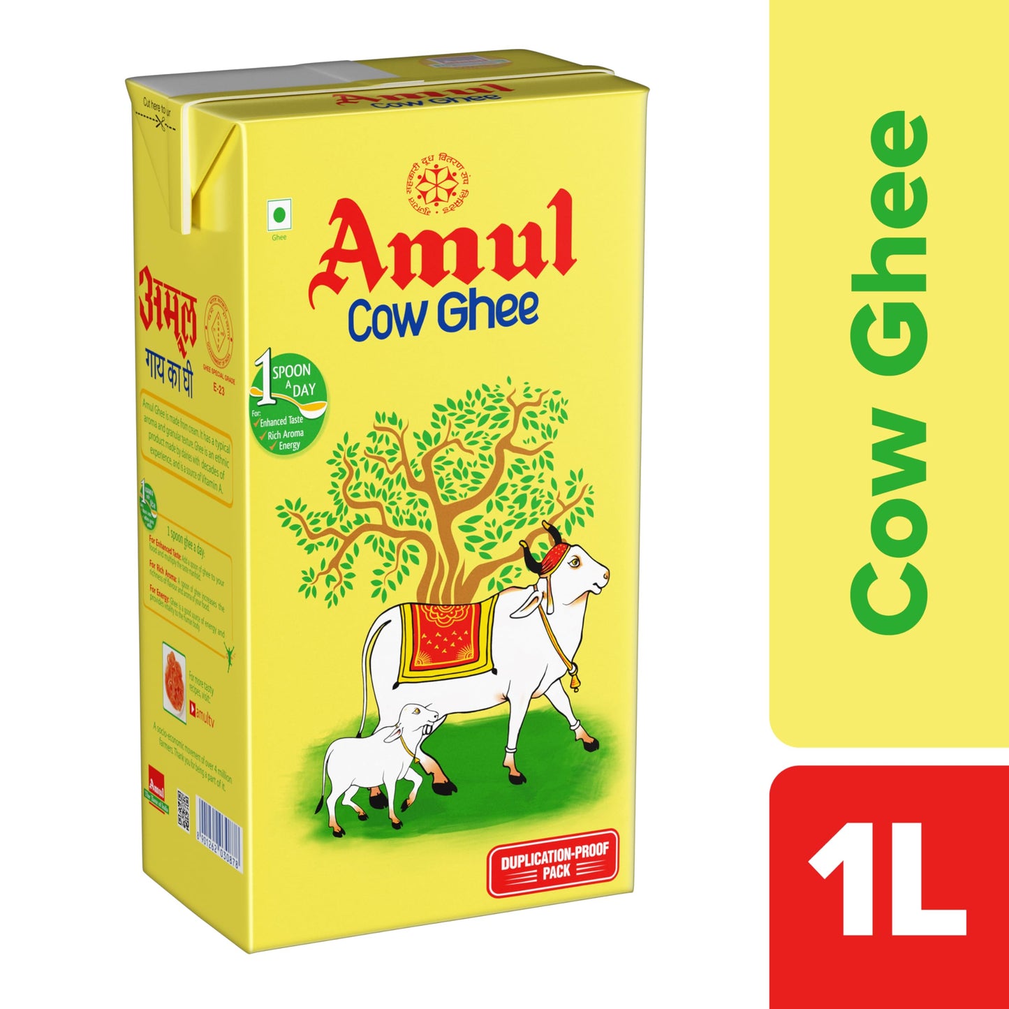 Amul Cow Ghee, 1 Liter Tetra Pk