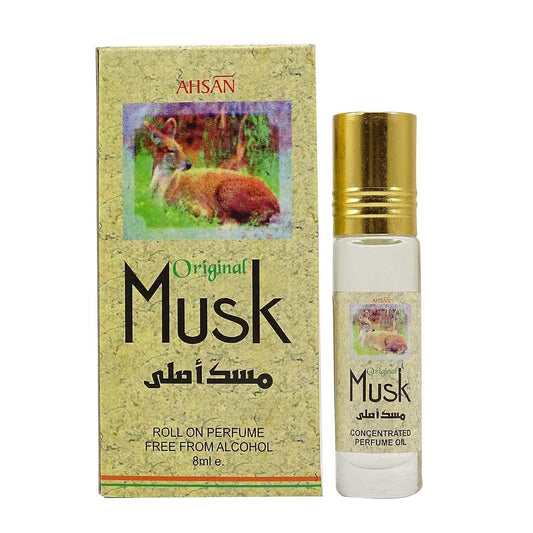4x Ahsan Original Musk Long Lasting Roll On Perfume - Pack of 4 - 8ml each