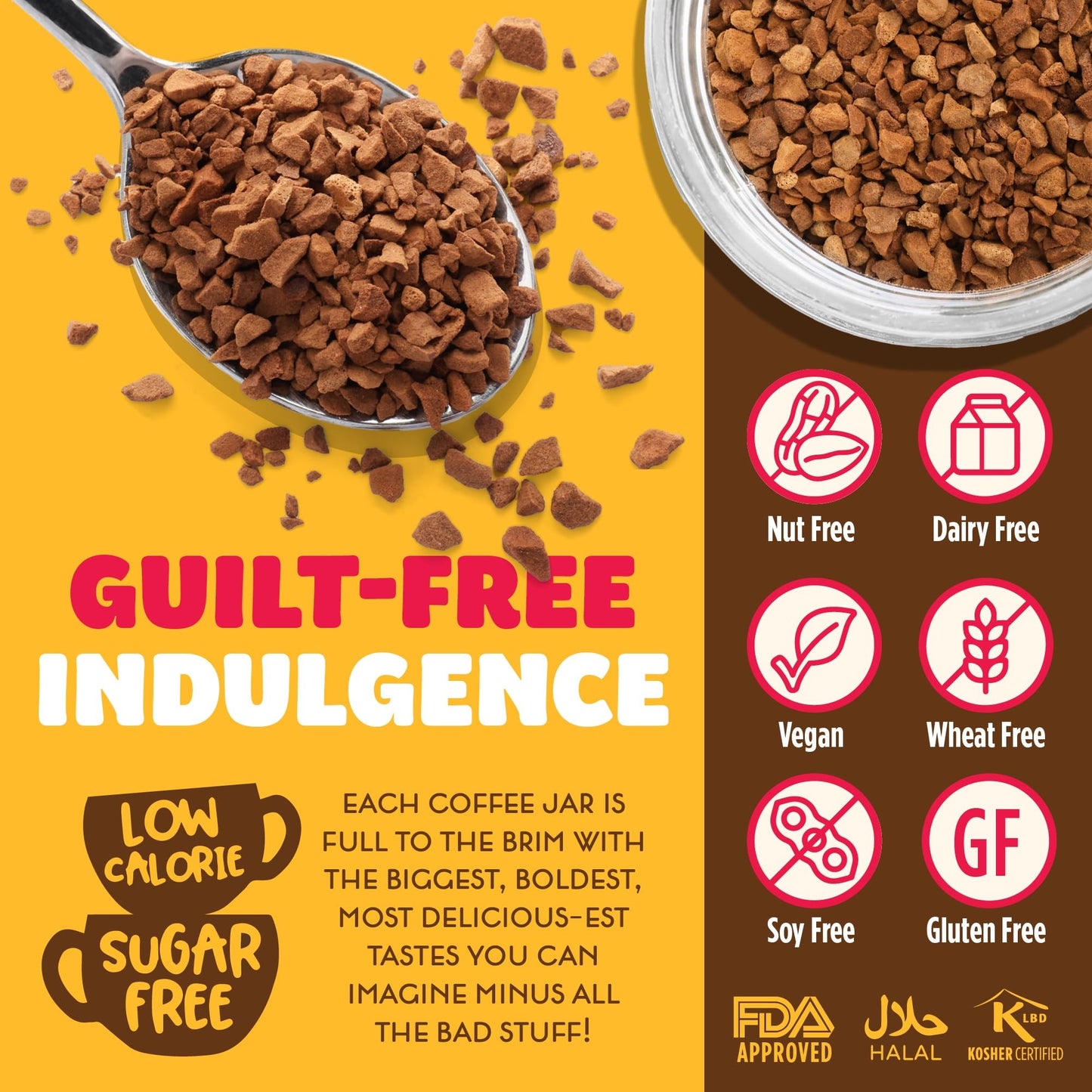 Beanies|Instant Flavoured Coffee |Nutty Hazelnut|Low Calorie, Sugar Free|50 g|Pack of 1