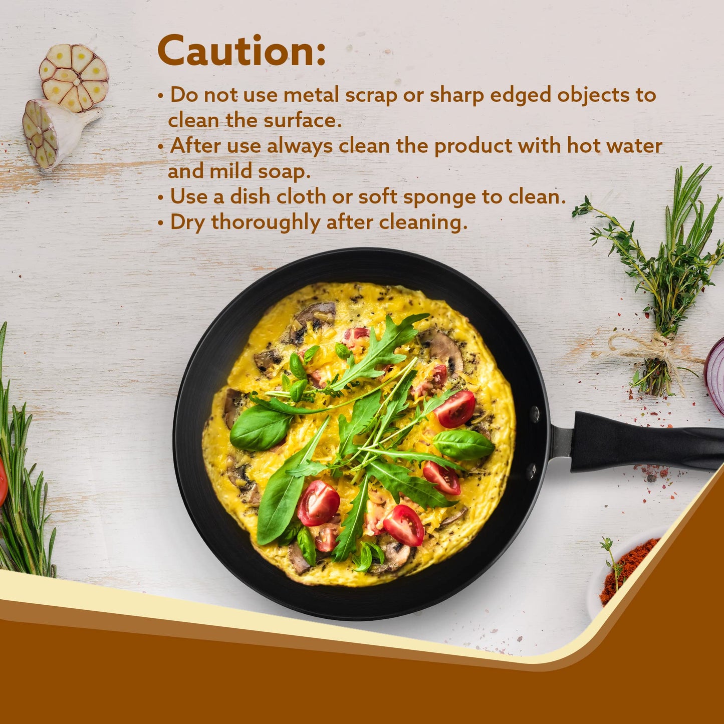 AGARO Elite Hard Anodised Tapper Frying Pan, 1.5L Capacity, 24 cm Diameter, Gas Oven Compatible, 3 mm Thick Plate, Riveted Handle, Frying, Cooking, Serving, Black