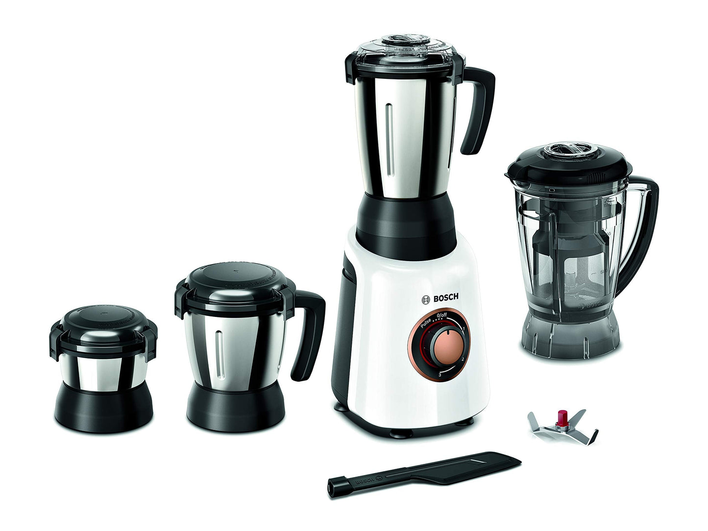 Bosch TrueMixx Bold Mixer Grinder 750 Watt, 4 Jars (White)