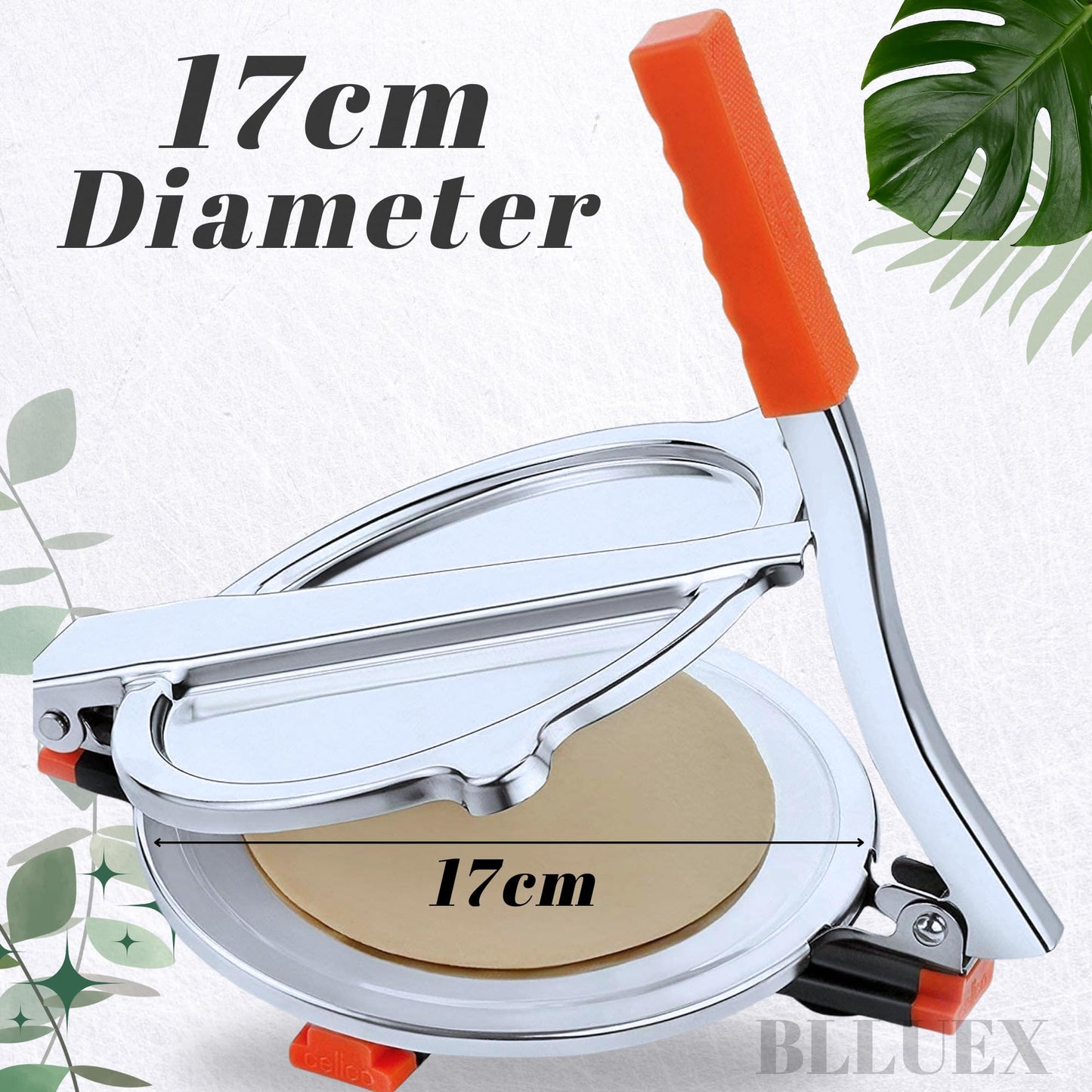 BLLUEX Premium Multi-Purpose 17cm Roti Maker,Manual Press for Chapati, Puri, Khakhra, Papad, Pathiri for Flatbread | Easy to Use HomeMade