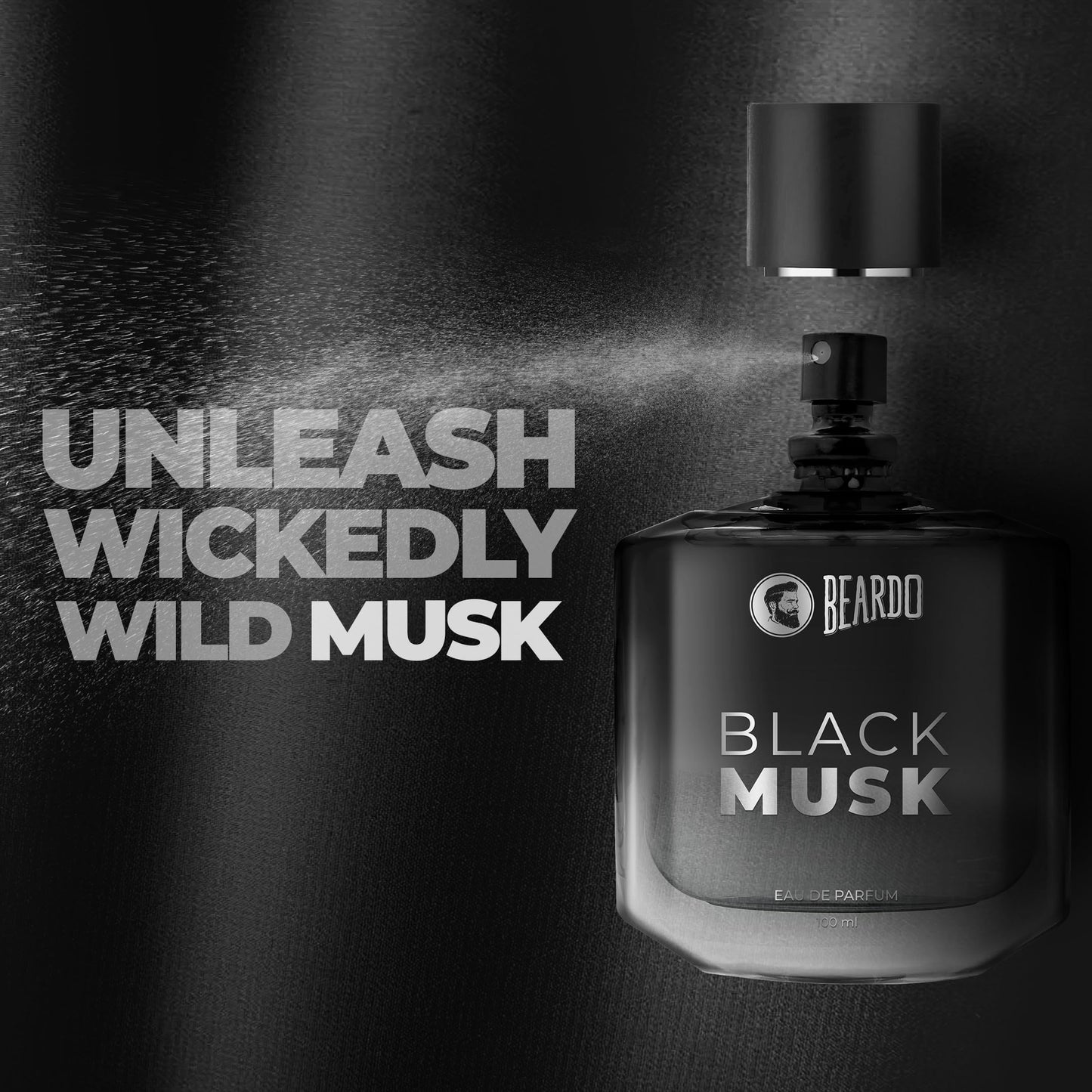 Beardo Black Musk Eau De Parfum Perfume for Men, 100ml | Musky, Woody Perfume for Men Long Lasting | Gift for men | Best Date night fragrance | Mens Perfume | Gift For Brother | Gift For Friends