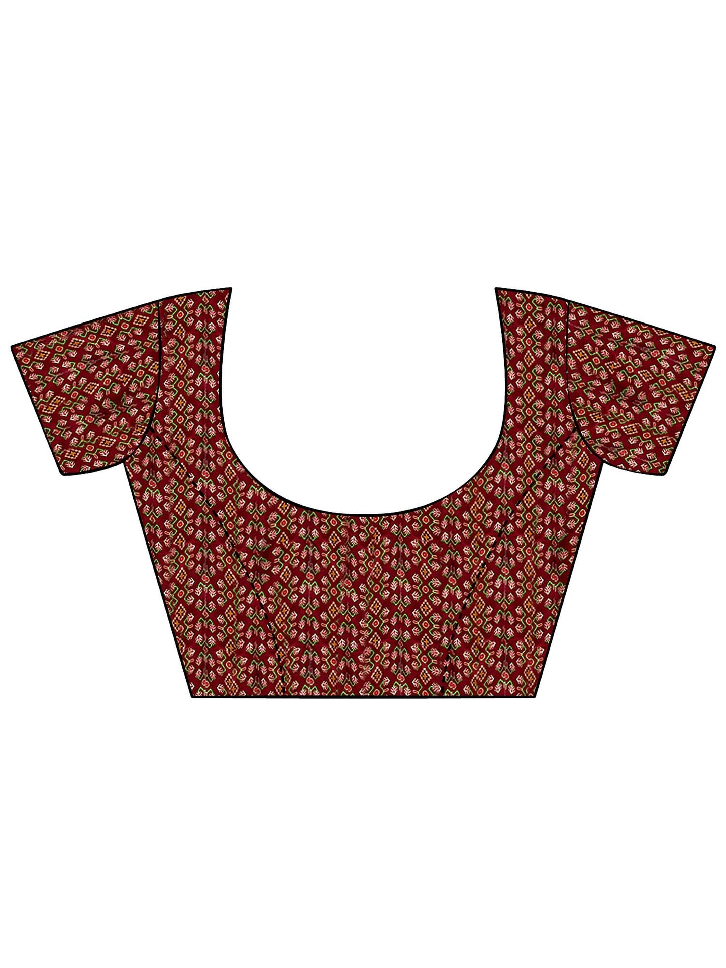 AKHILAM Women's silk blend Saree with Unstitched Blouse Piece (Free size_Green_RJWDP5303)