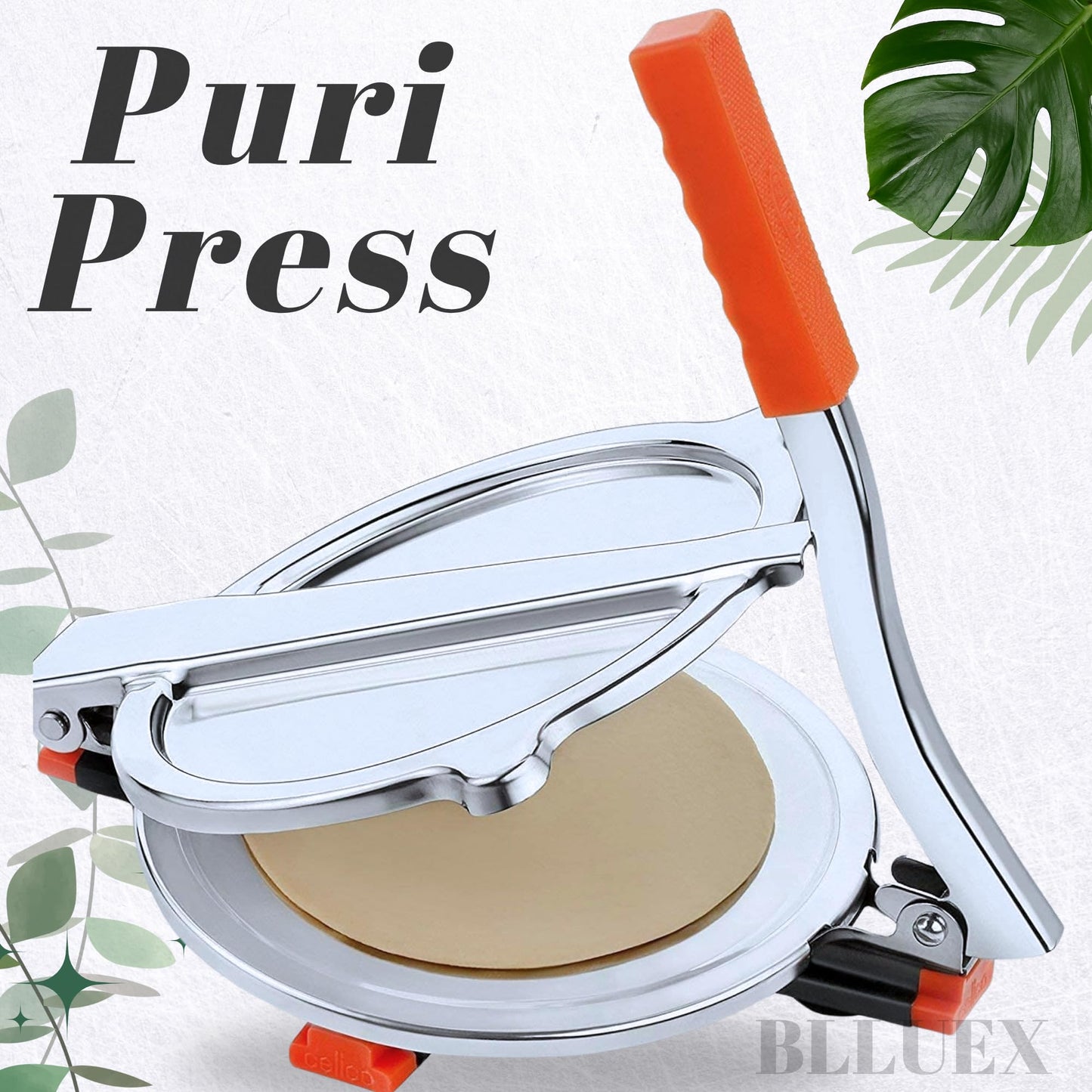 BLLUEX Premium Multi-Purpose 17cm Roti Maker,Manual Press for Chapati, Puri, Khakhra, Papad, Pathiri for Flatbread | Easy to Use Homemade