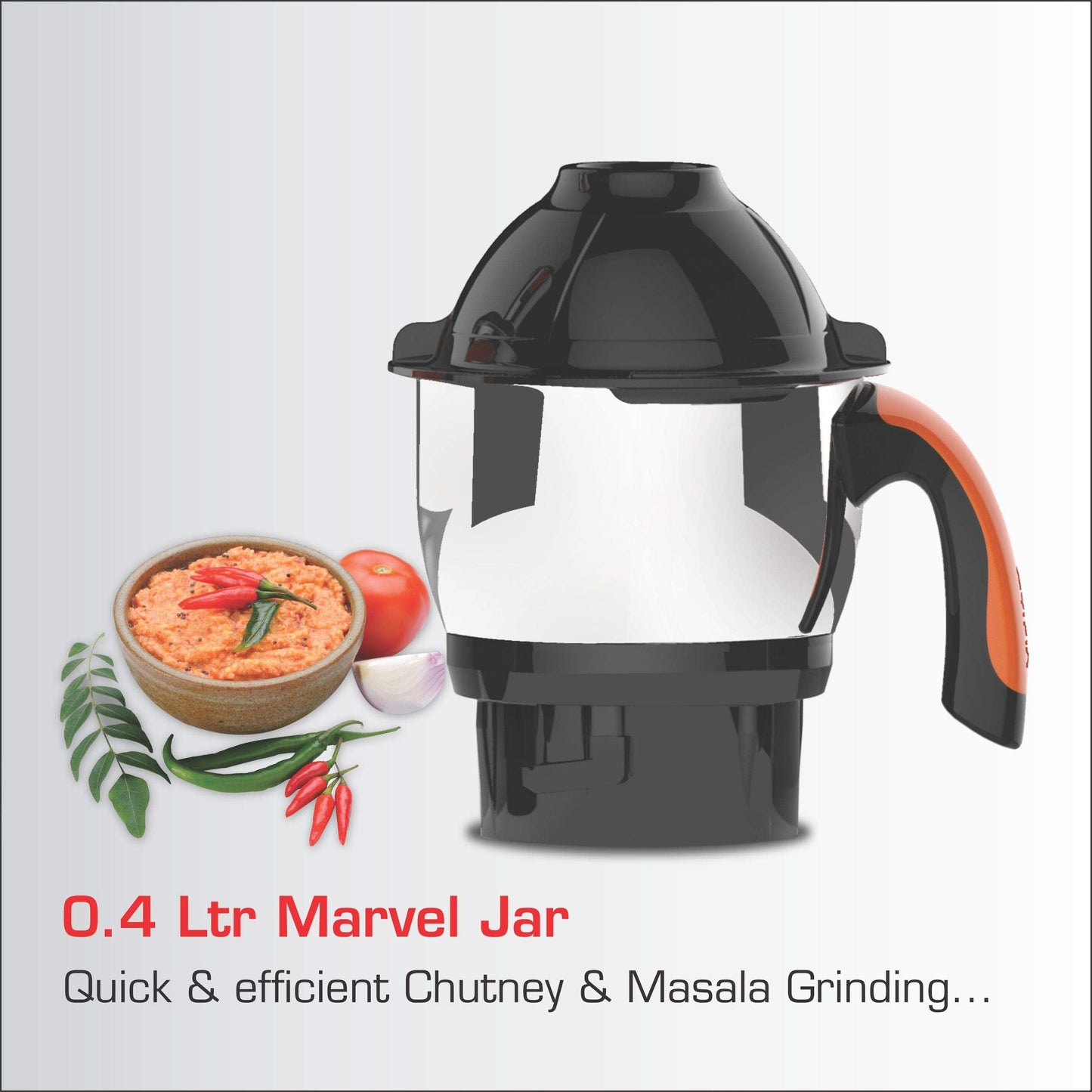 Vidiem Mixer Grinder 577 A Vector SS (Black) | 750-watt mixer grinder 3 Leakproof Jars with self-lock for wet & dry spices, chutneys & curries | 5 Years Warranty