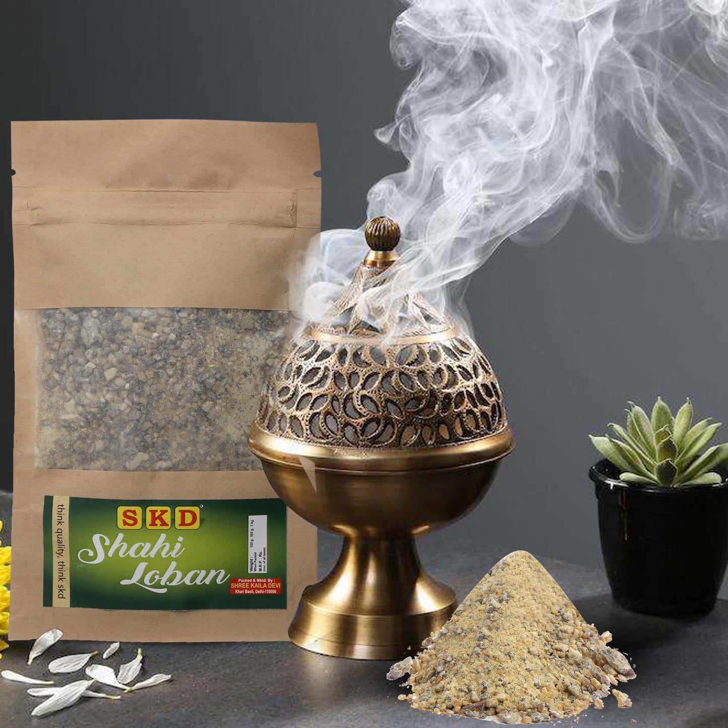 S K D Pure Original Loban-100Gm |100% Pure Loban for Hawan, Pooja, Meditation & Spiritual Activities |Original Loban-100Gm X 1 Pc