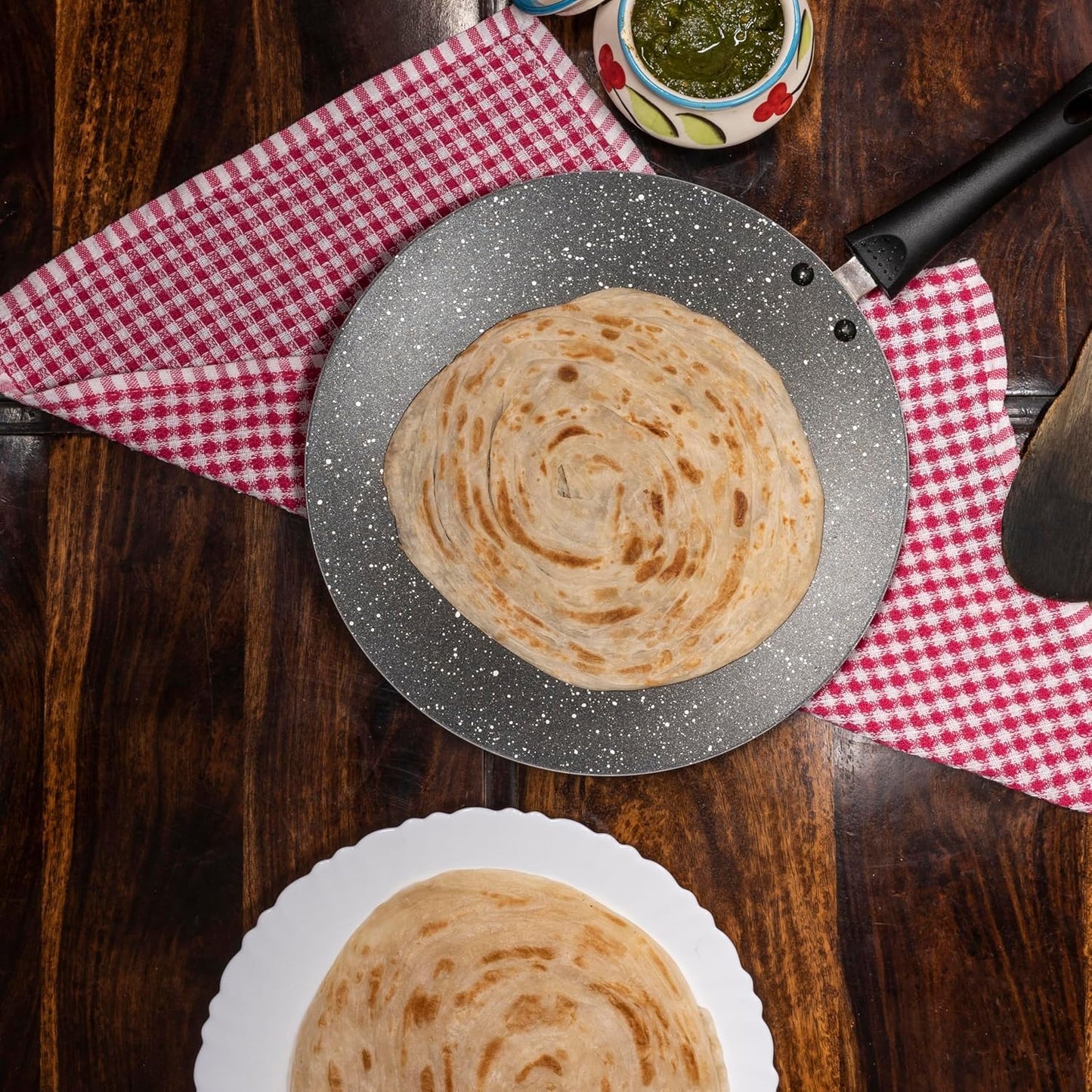 Senora Hammerton Coated Nonstick Concave Tawa 280 MM I PFOA Free I Induction Bottom I 100% Pure & Toxin-Free I Food Grade Surface I Gas Stove Compatible