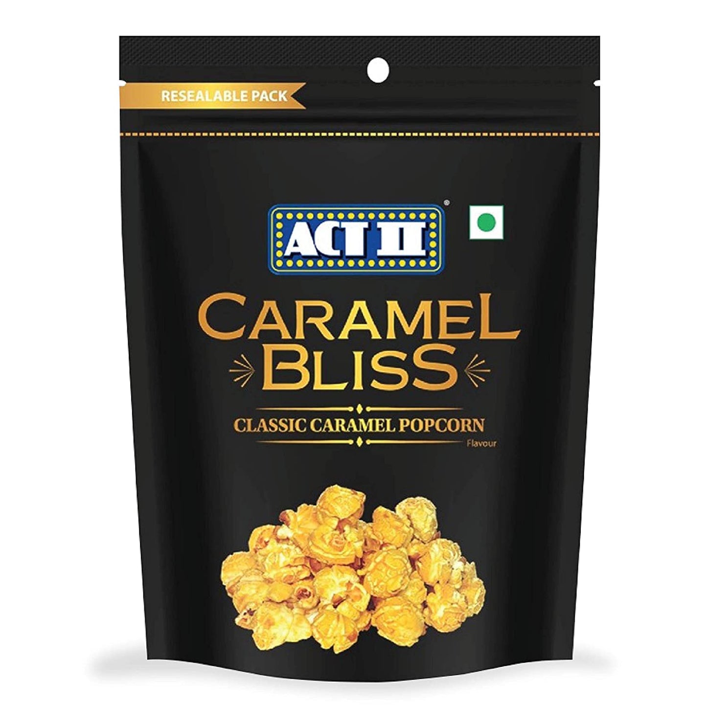 25x ACT II Popcorn Caramel Bliss, Ready to Eat Caramel Popcorn, 70g each - Pack of 25