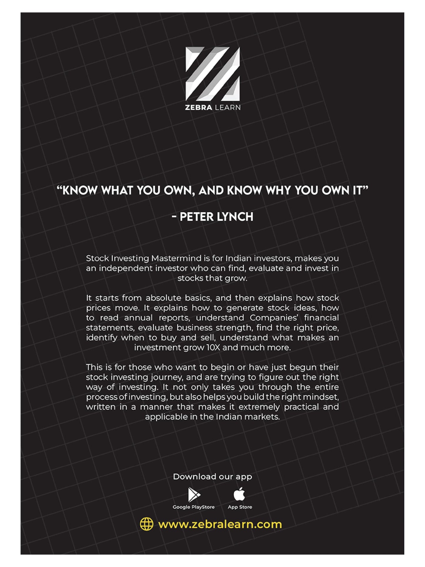 Stock Investing Mastermind Beginners Handbook to Winning the Stock Market | Learn Fundamental Analysis Investing Strategies | Especially for Beginners, Students, Indian Retail Investor | ZebraLearn