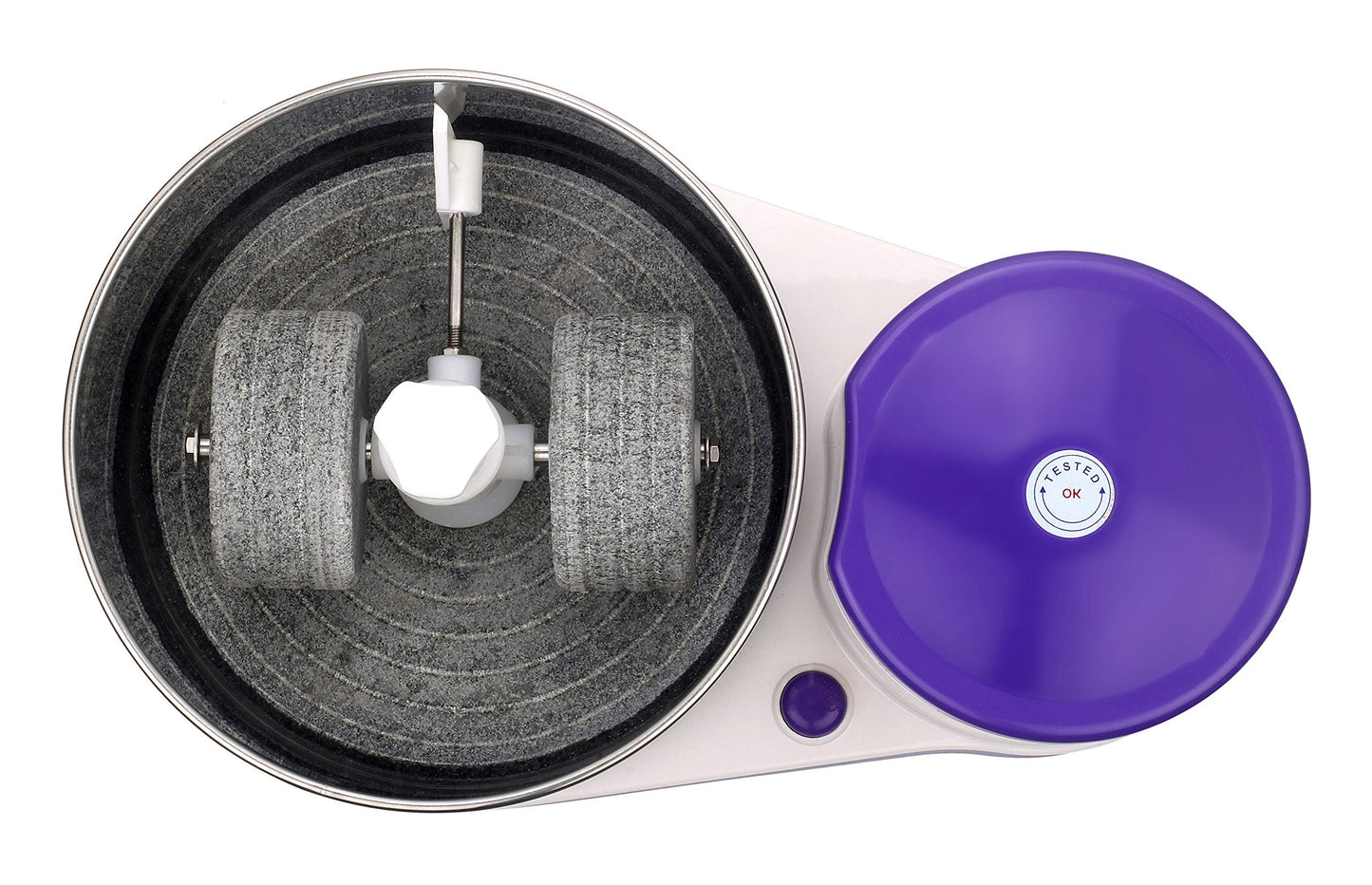 SOWBAGHYA Edge Wet Grinder 2 Litre -Blue Voilet Tabletop Design, Stainless Steel Drum, Compact & Silent - Powerful Motor, Idli Dosa Batter Machine for Home, 2 Yr Warranty, 1440 RPM