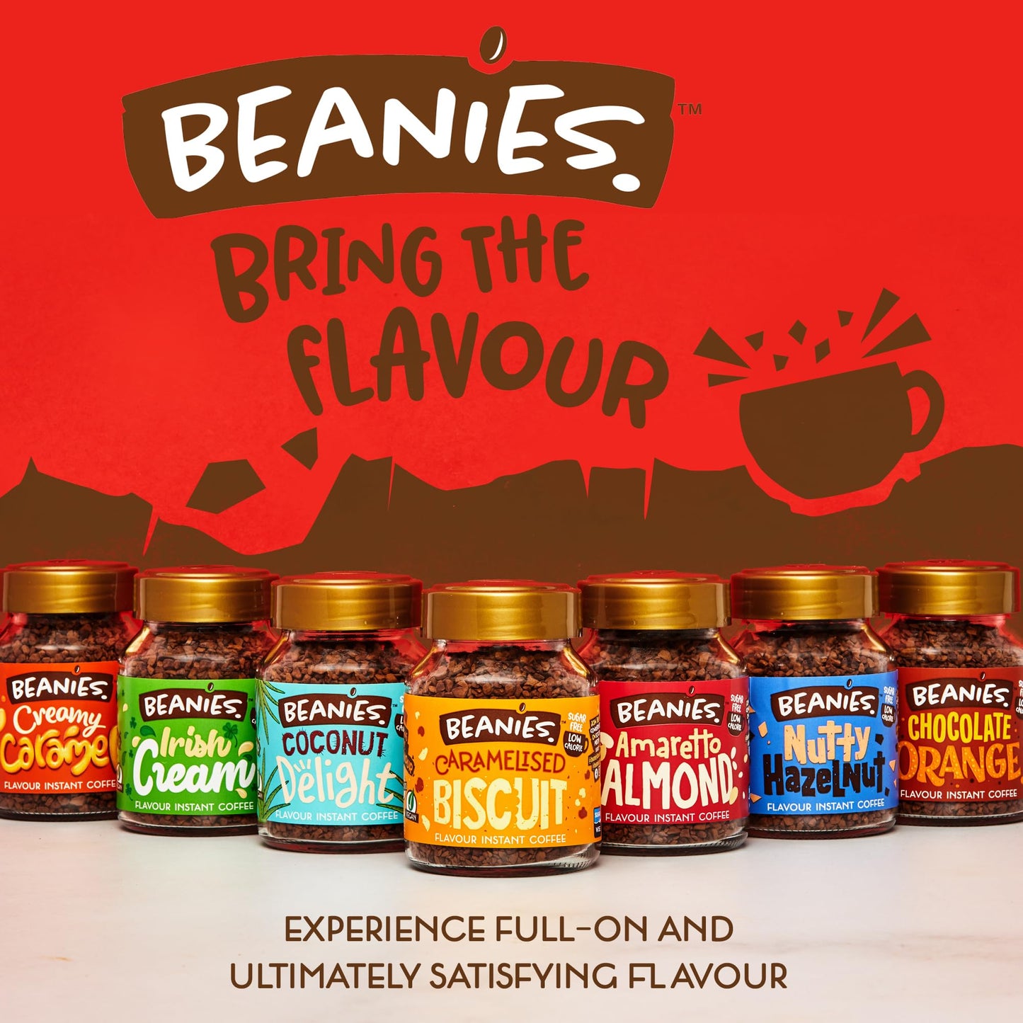 Beanies|Instant Flavoured Coffee |Nutty Hazelnut|Low Calorie, Sugar Free|50 g|Pack of 1