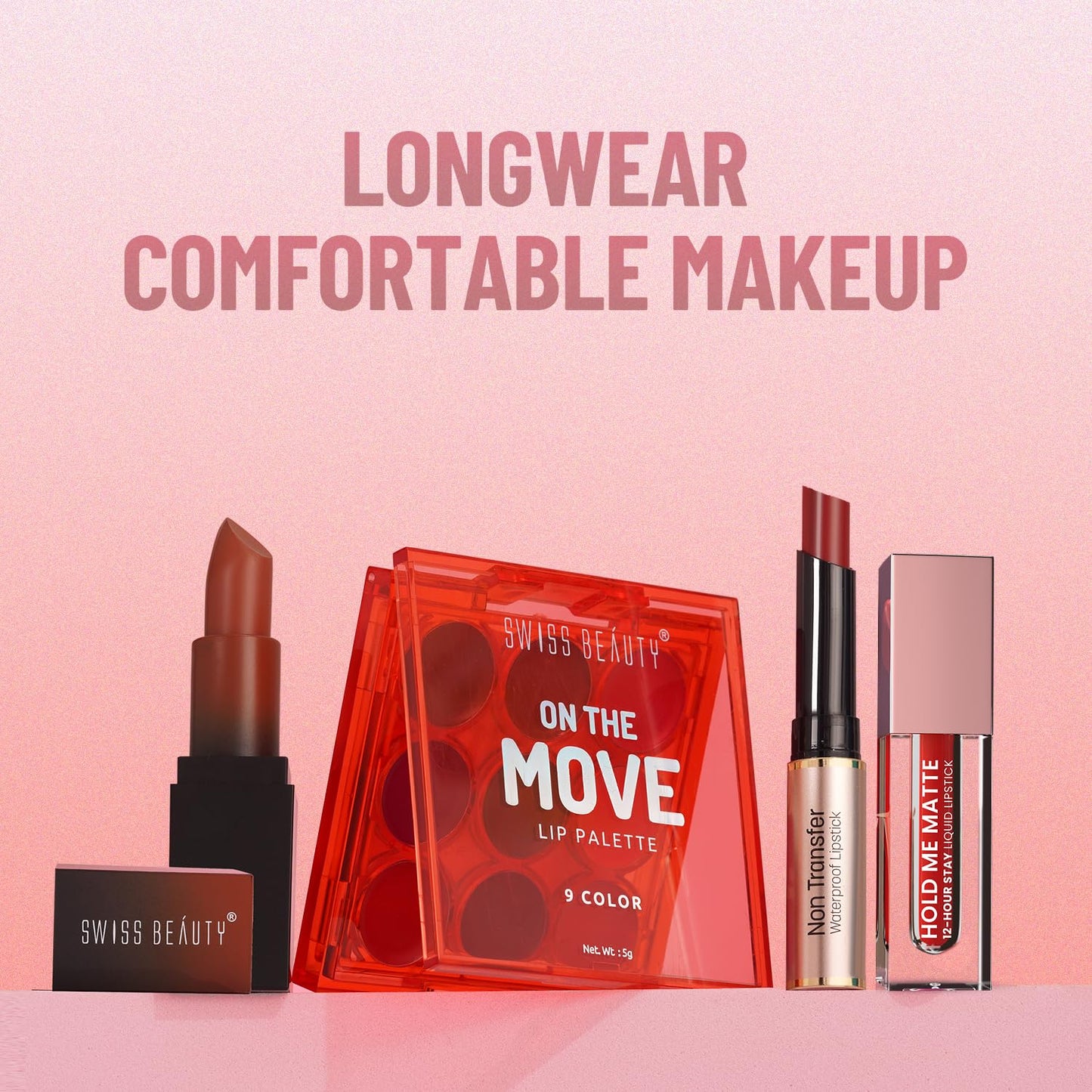 Swiss Beauty Hd Matte Pigmented Smudge Proof Lipstick | Creamy Matte Long Stay Lipstick | Pop Red, 3.4g