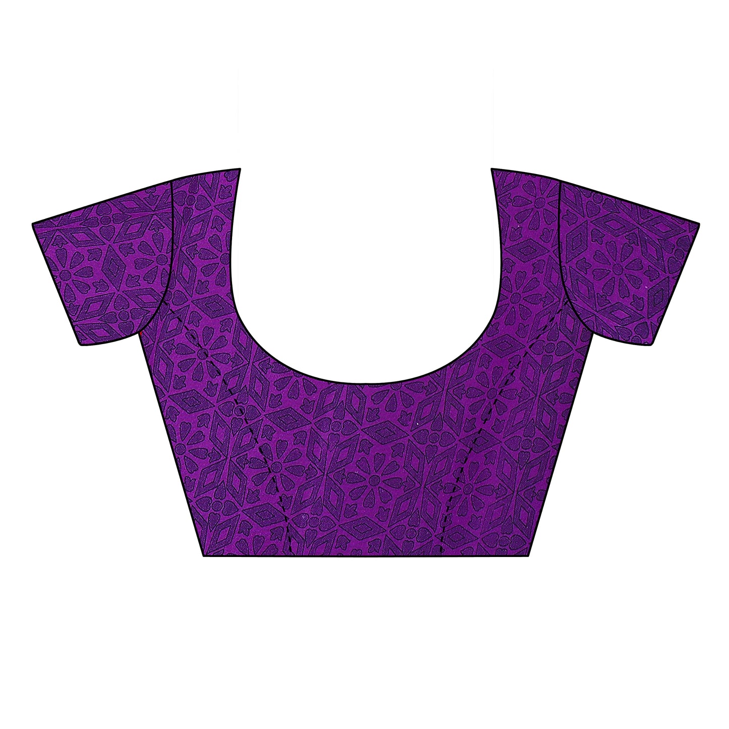 Tarshika Womens Printed Georgette Saree Without Blouse Piece(ROSEMARRY PURPLE_Free Size)