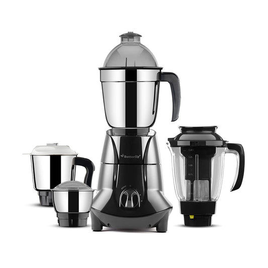 Butterfly Jet Elite Mixer Grinder, 750W, 4 Jars (Grey)