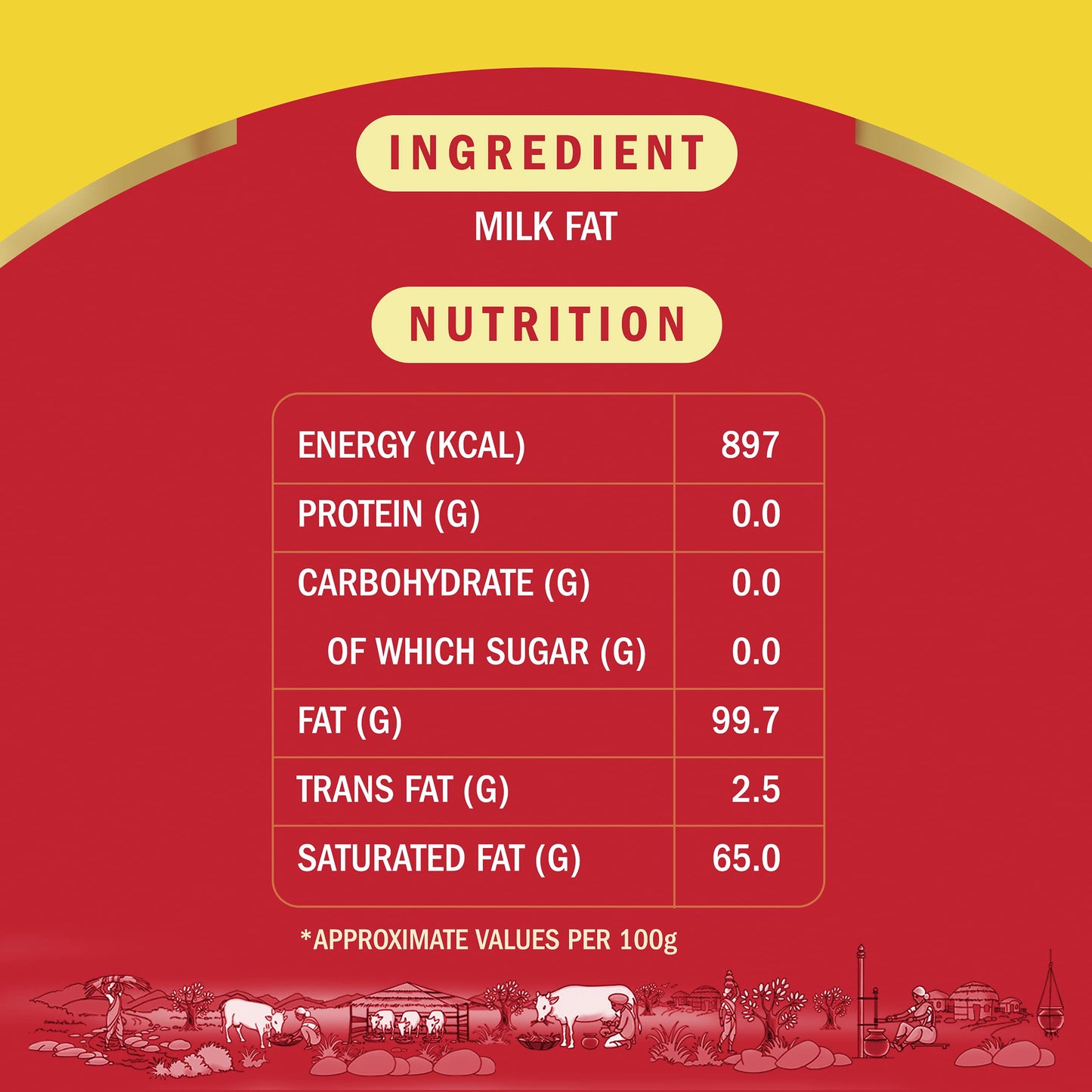 Aashirvaad Svasti Pure Cow Ghee - Desi Ghee with Rich Aroma - 500mL