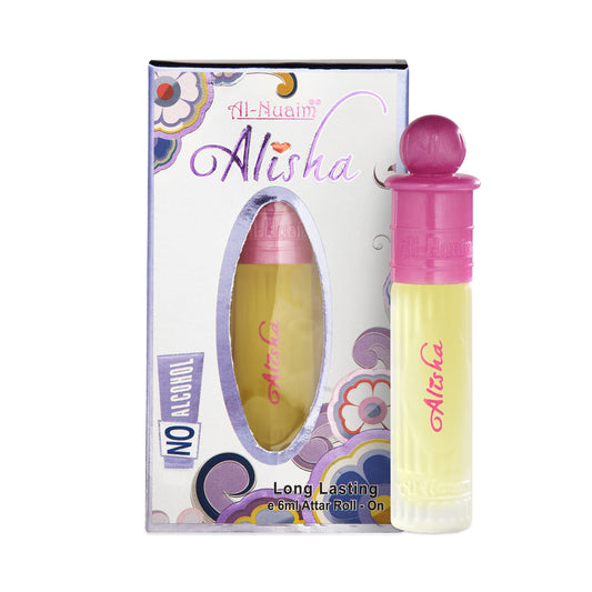 Al-Nuaim Silver Series |Alisha |Alcohol Free |Attar Roll On |Luxury Scent with Long Lasting Fragrance For Men & Women |6ml