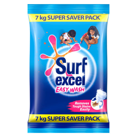 Surf Excel Easy Wash Detergent Powder7 kg | Superfine Washing Powder | Dissolves Easily & Removes Tough Stains | Suitable for all Washing Machines
