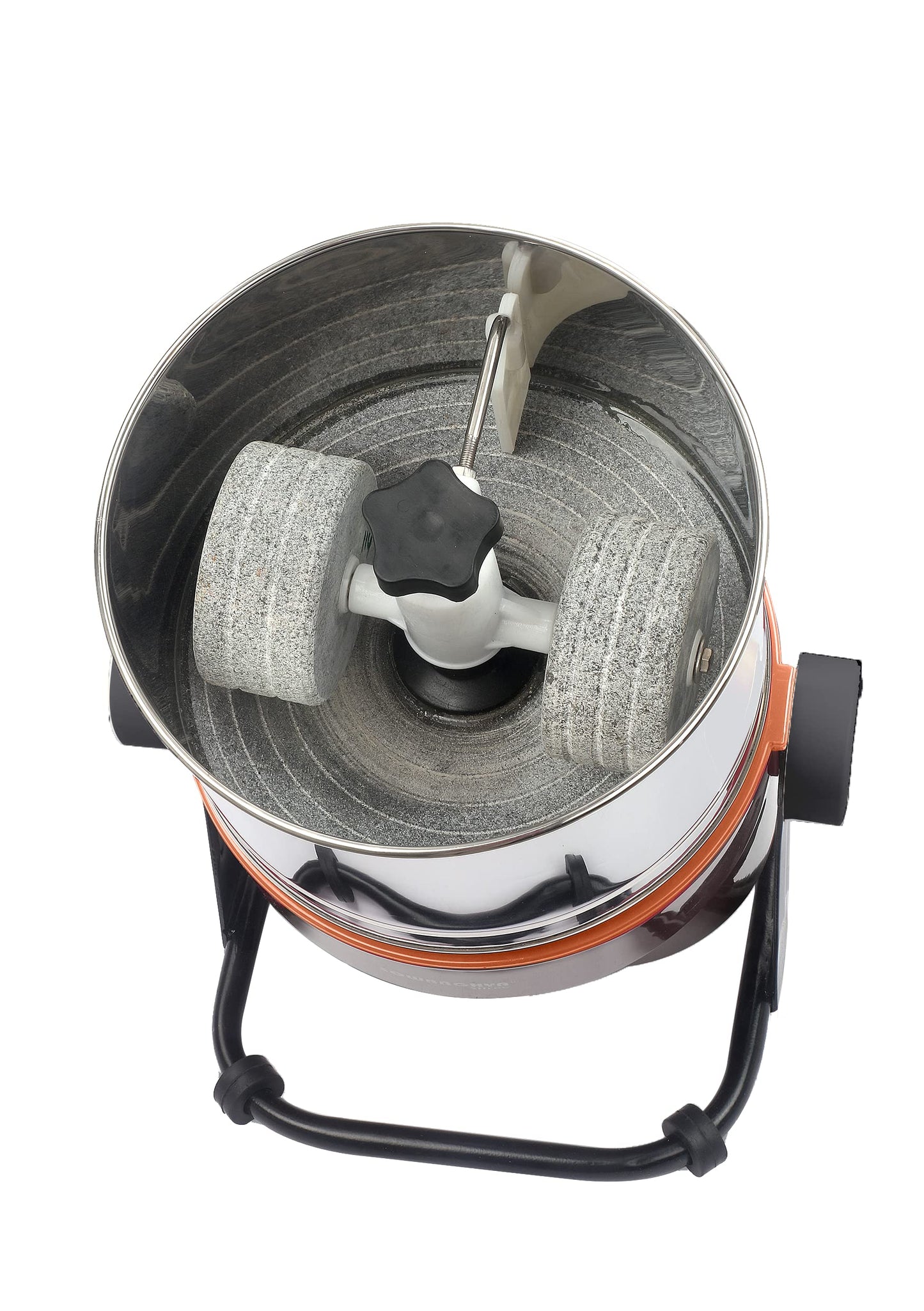 SOWBAGHYA Plastic Shree 2 Ltr Wet Grinder (Tilting Model) (With Attachments) Table Top Wet Grinder | Heavy Duty Motor | 2Ltr Wet Grinder For All Kinds Of Batter For South Indian Dishes (Grey)