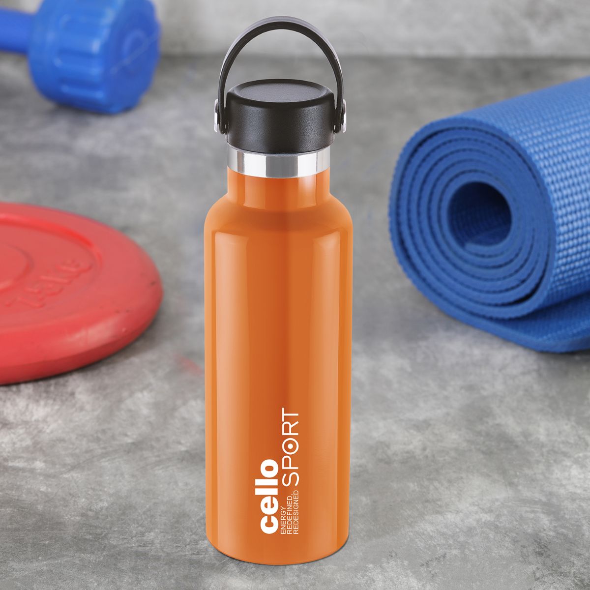 Orange|Aqua Bliss Flask, Vacusteel Water Bottle / 600ml